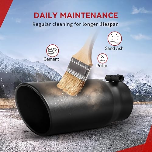 Miniatura 7 de YITAMOTOR Punta de escape diésel de 4 pulgadas, entrada de 4 pulgadas, salida de 5 pulgadas, 12 pulgadas de largo, punta de escape profesional de