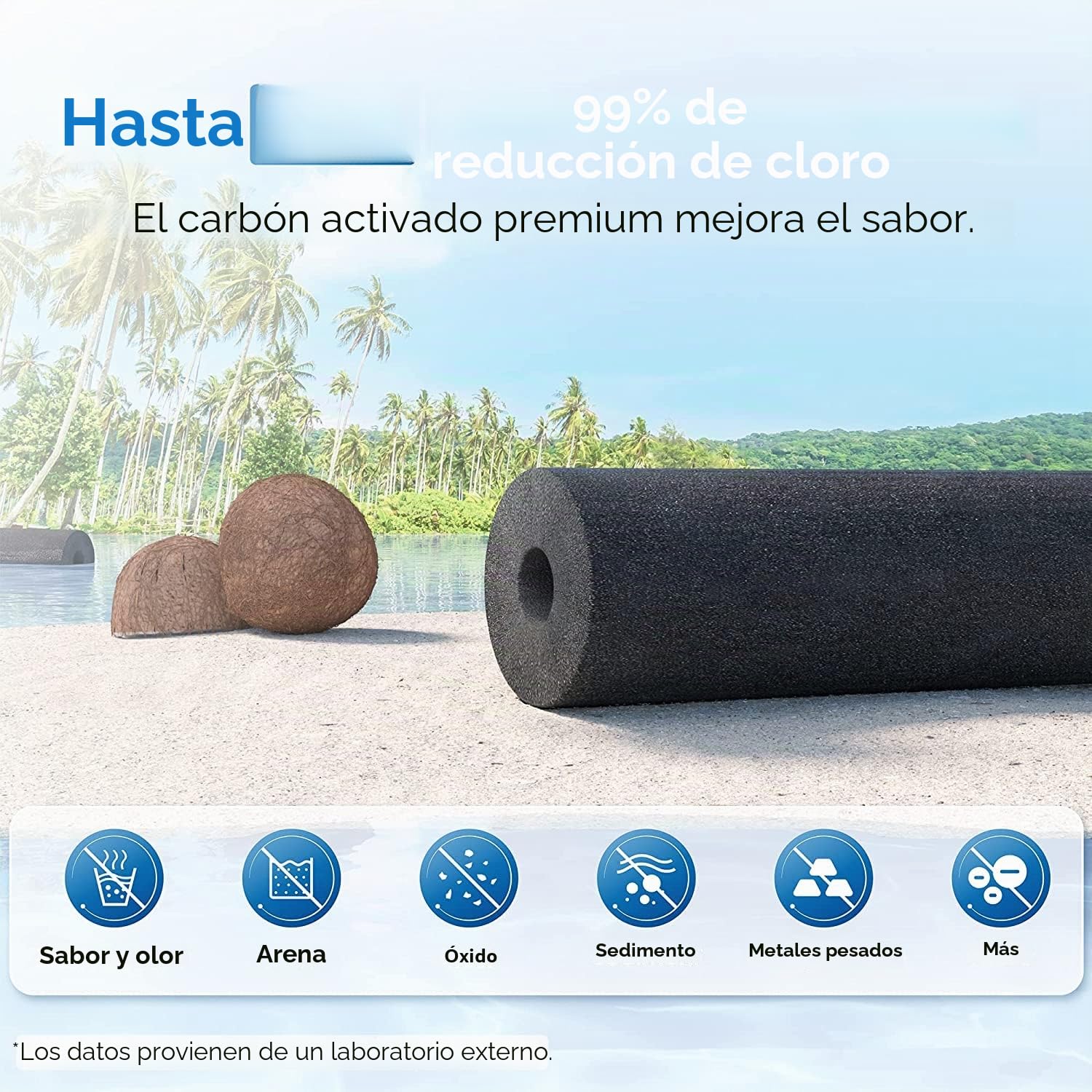 Waterdrop Sistema de Filtrado de Agua por Gravedad, Certificación NSF/ANSI 372, Sistema de Acero Inoxidable de 8,5 Litros con 2 Filtros y Espita Metálica, Reduce hasta el 98,95% del Cloro, WD-TK