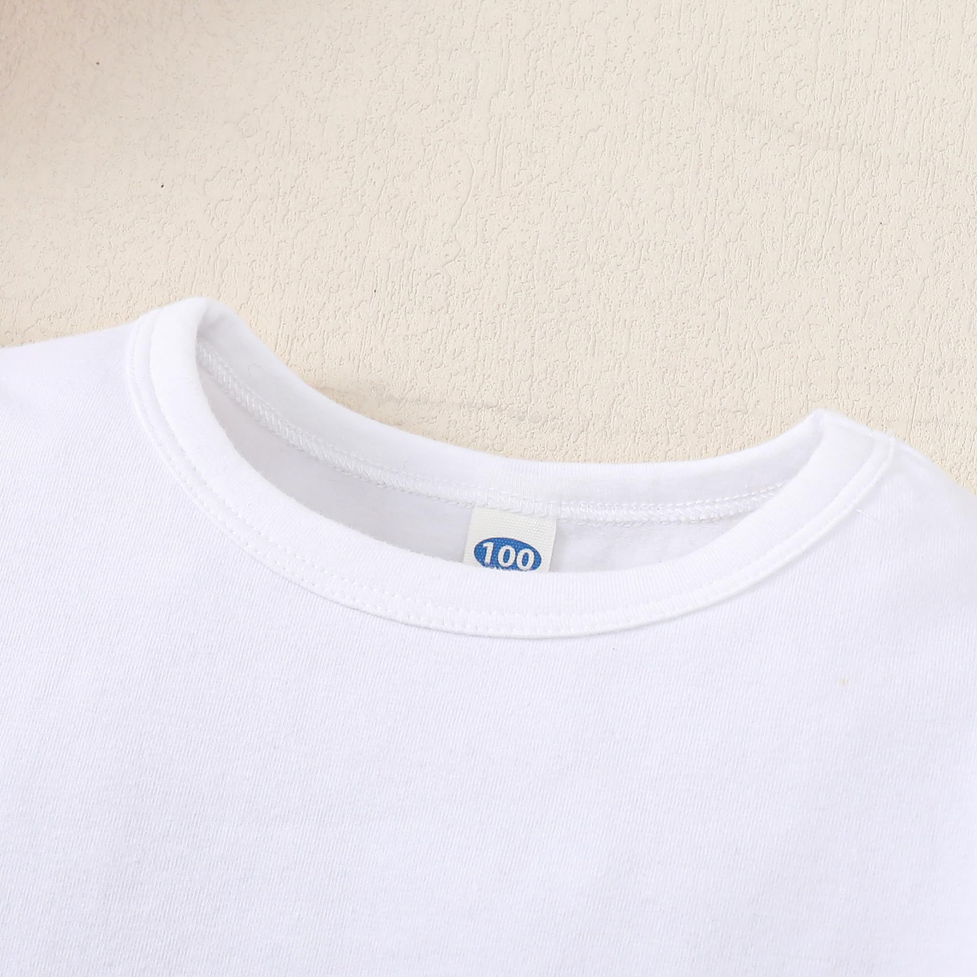 LYSMuch Camiseta de manga corta con volantes para niña de 2 a 5 años