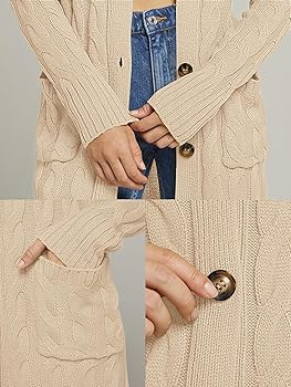 MEROKEETY Women's 2025 Long Sleeve Cardigan Sweater Fall Winter