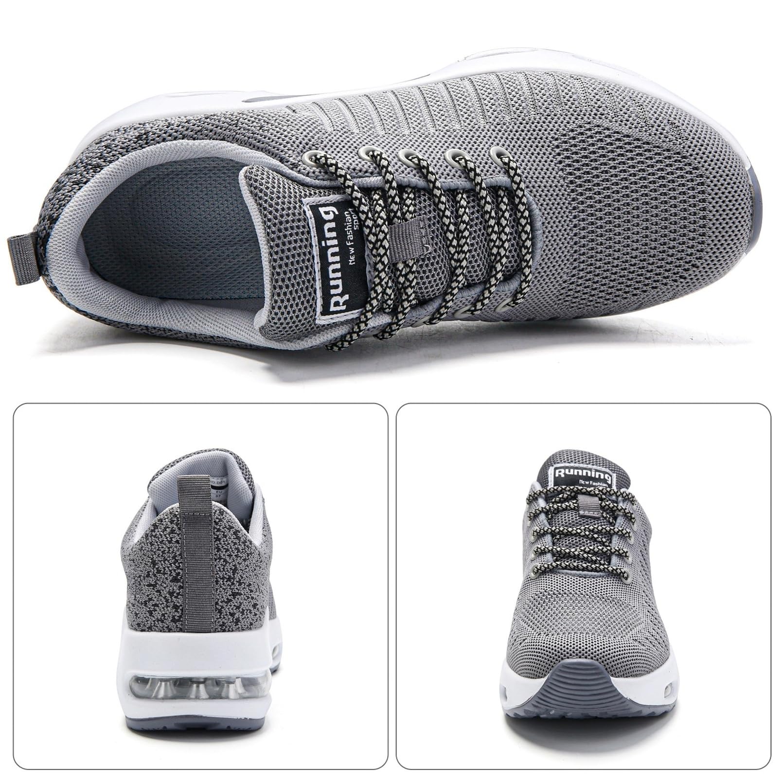 Myztra Mujer Zapatillas Running Amortiguación Elástica | Deportivas, Malla Rranspirable, Ligeras, Soporte Arco, Suela Resistente, Correr, Gimnasio, Casual