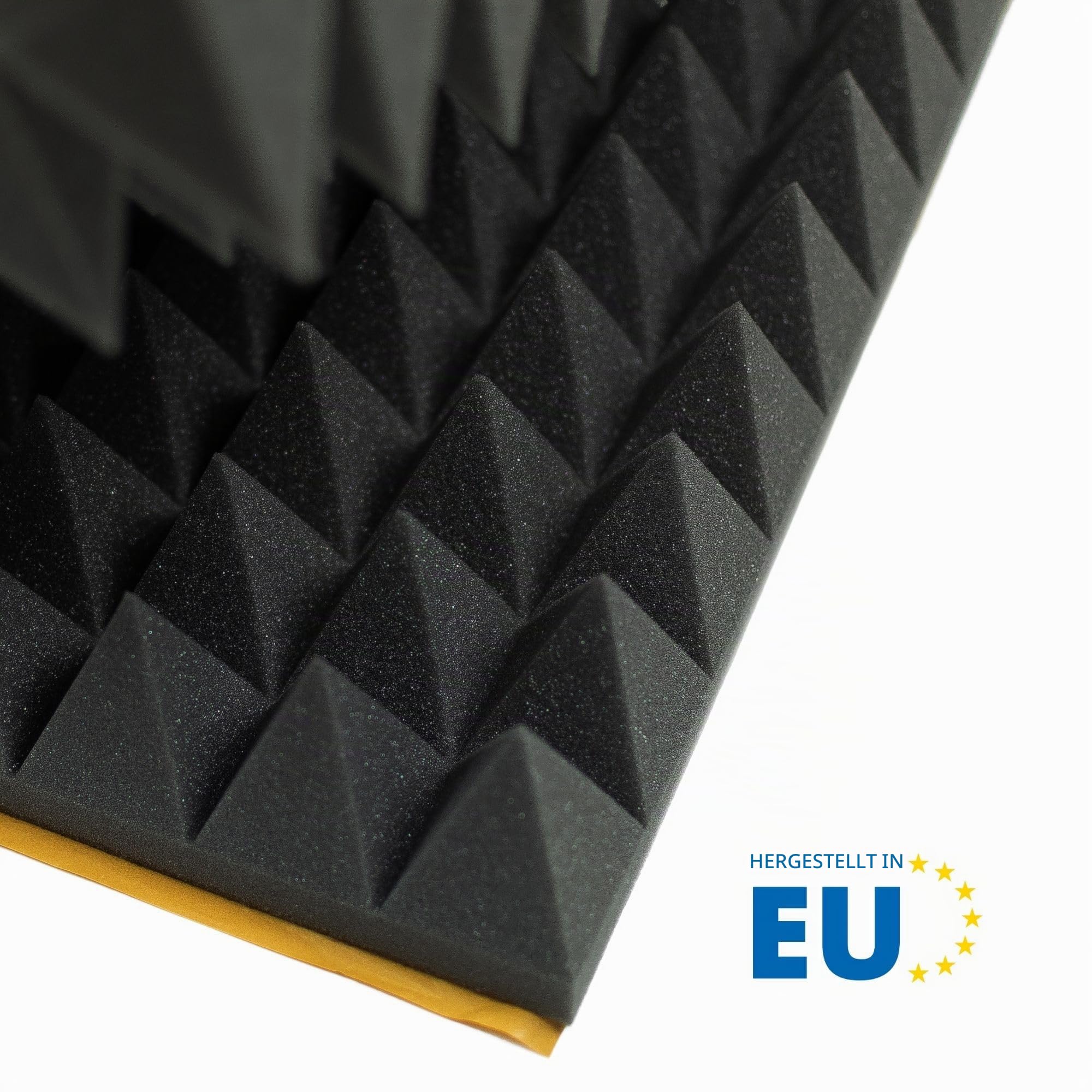 ACOUSPANEL Akustikschaumstoff Selbstklebend Pyramide Matte 200x50x8cm, 2 Stück, Dämmung Schaumstoff zum Gaming Zimmer, Schallschutz Wand im Musikstudio, Acoustic foam, Echo absorber