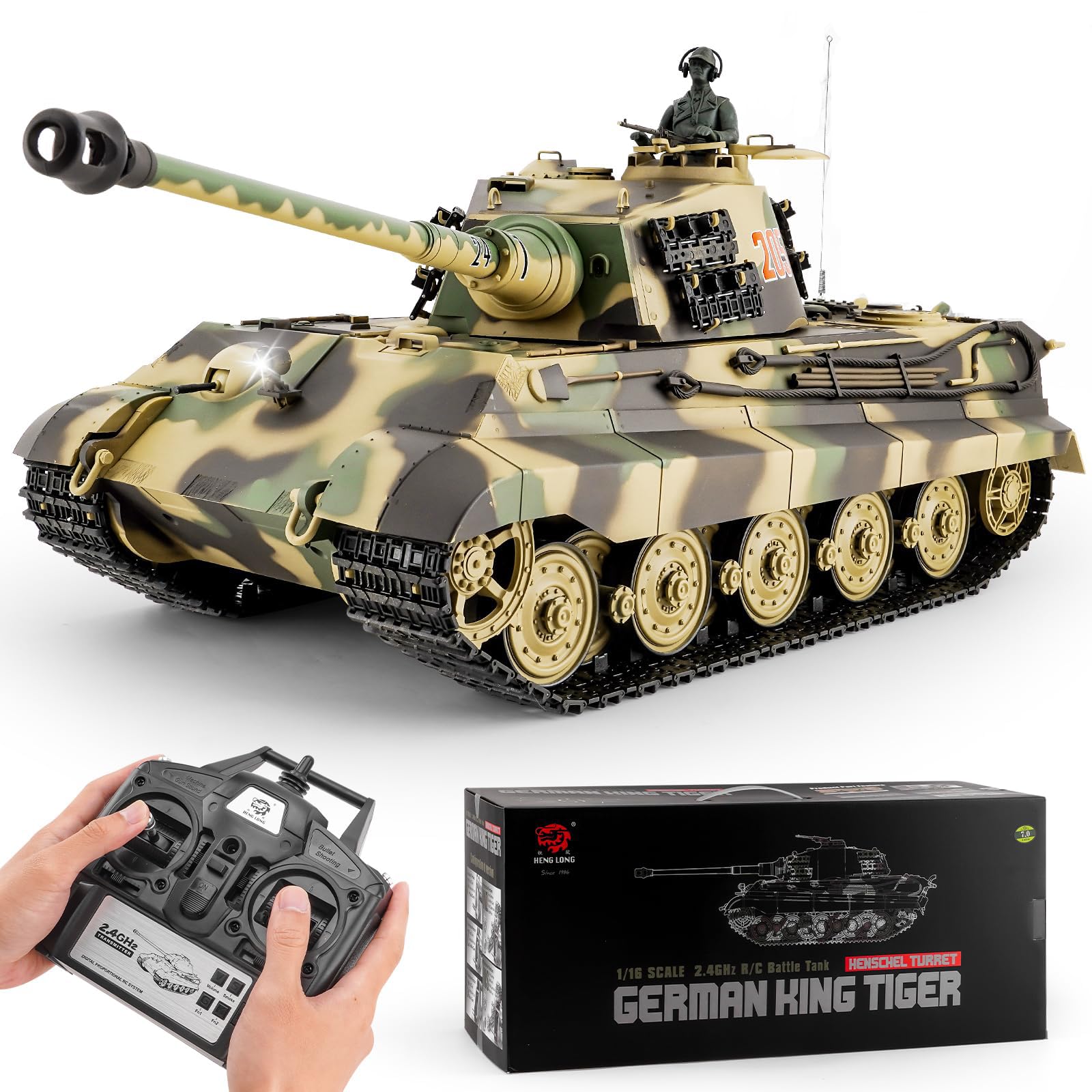 Amazon.co.jp: HENGLONG ラジコン戦車 1:16 ドイツ重戦車