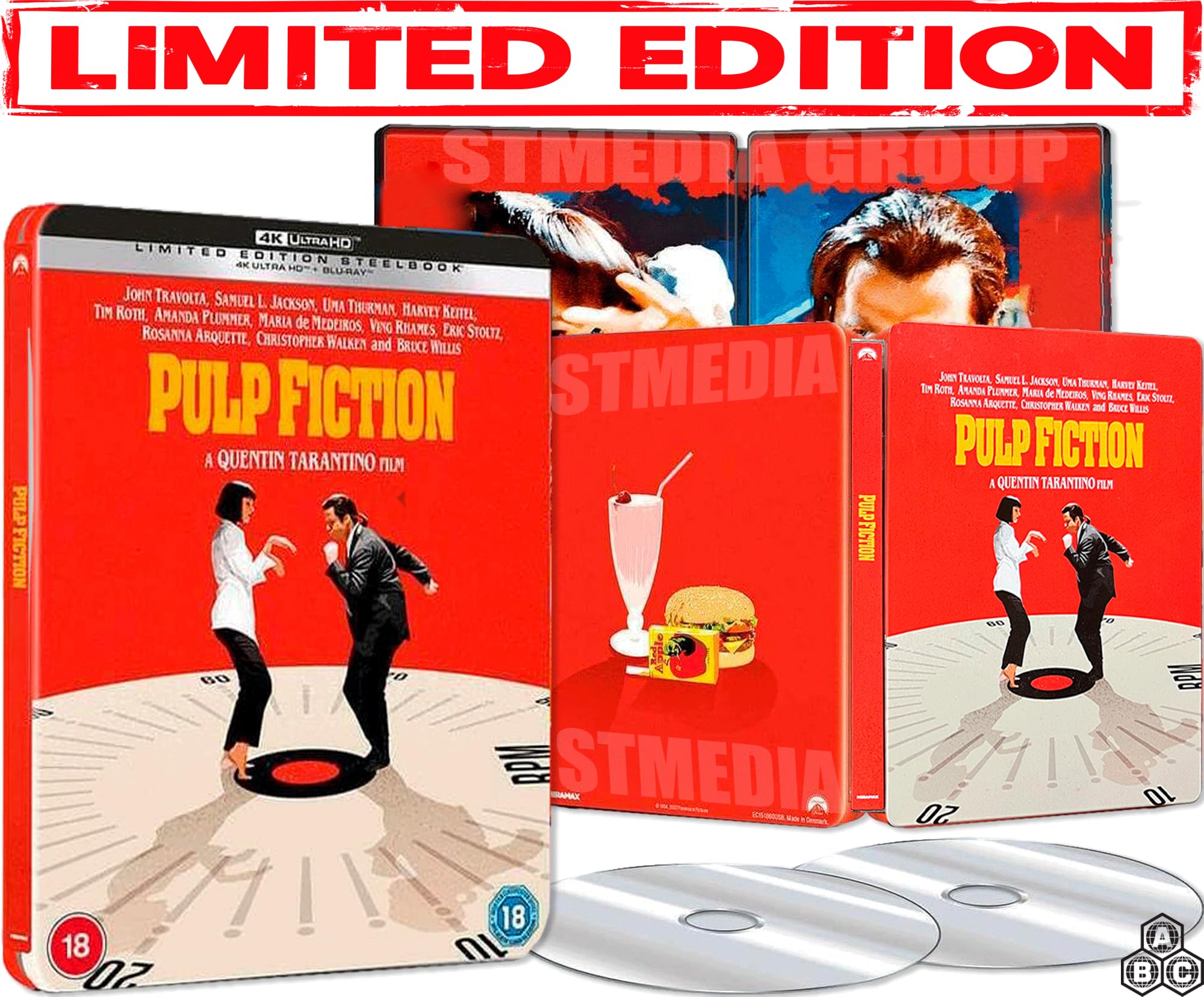 Pulp Fiction – Limited Edition, Steelbook / 1994 (Special Features) [4K UHD + Blu-ray] [Region Free]