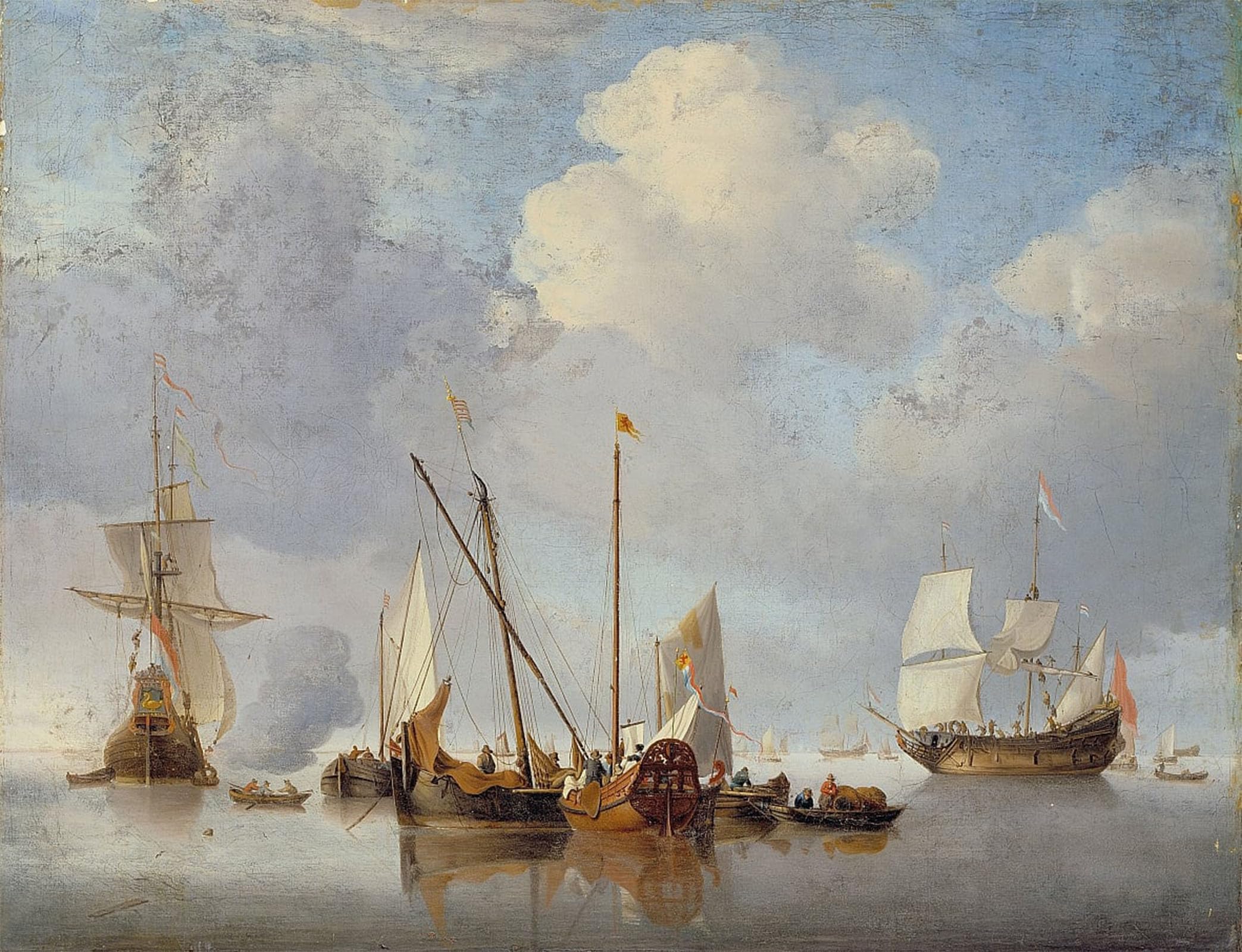 POSTERIIk Vintage Art Print Images Pictures Print a Calm by Willem Van De Velde the Younger Modern Colour Posters for Office Home Decor 60x90cm