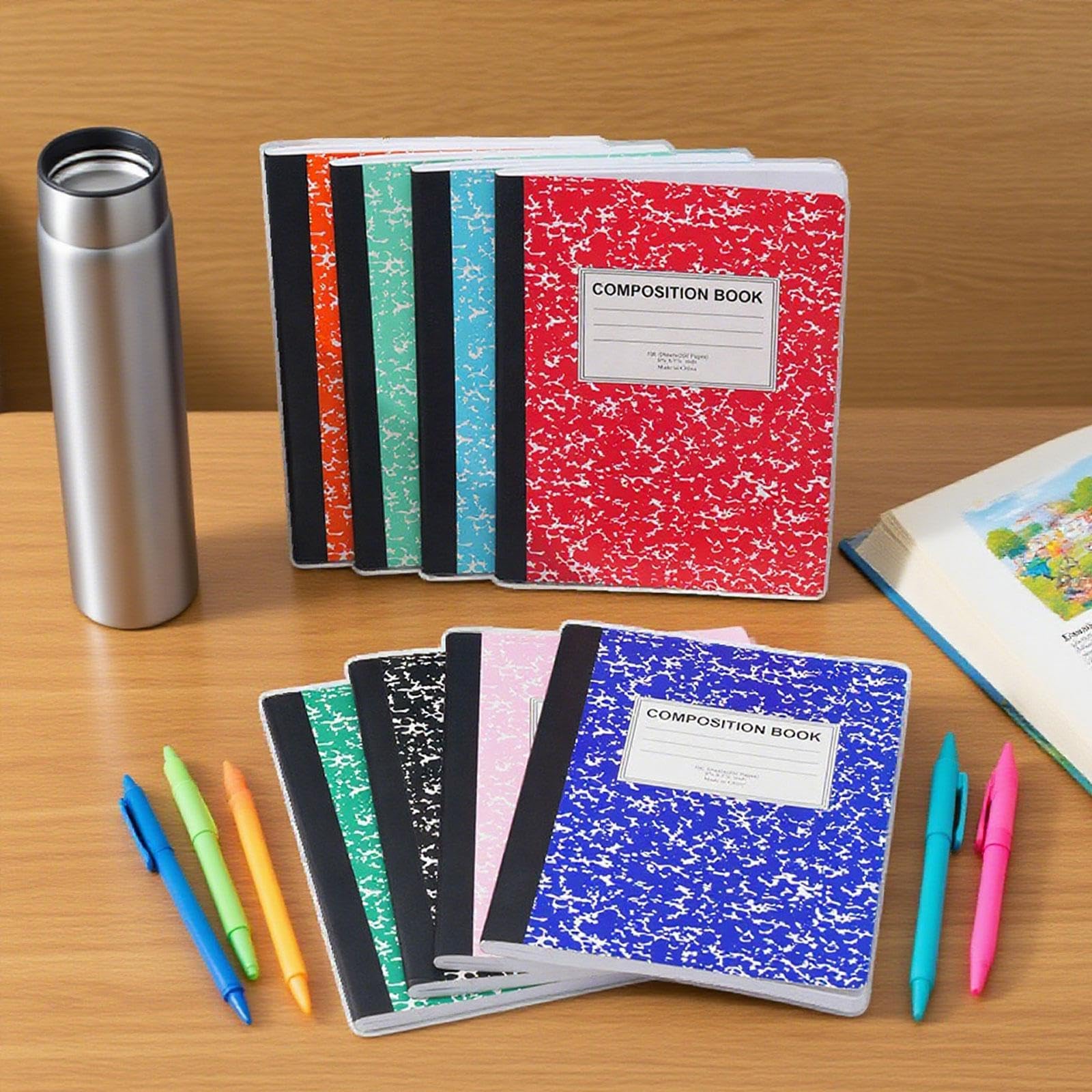 8 Piezas Cuaderno Libreta de Apuntes Diario Agenda Escolar Bloc de Notas con Tapa Blanda Flexible para Estudiantes Profesionales Y Escritores B, Multicolor
