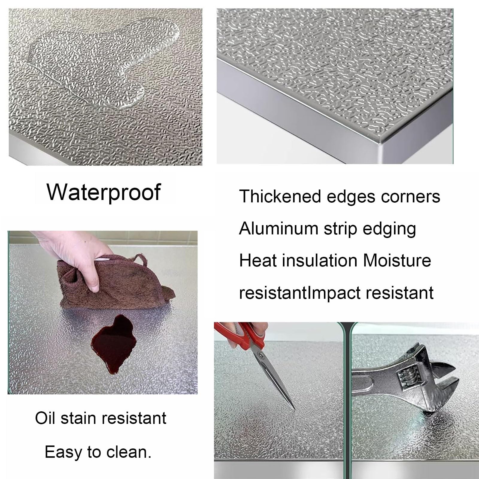 Placa de protección térmica ignífuga autoadhesiva para estufa, horno, nevera, protector magnético de pared (16 x 12 pulgadas), resistente a altas temperaturas, accesorio de seguridad para la cocina