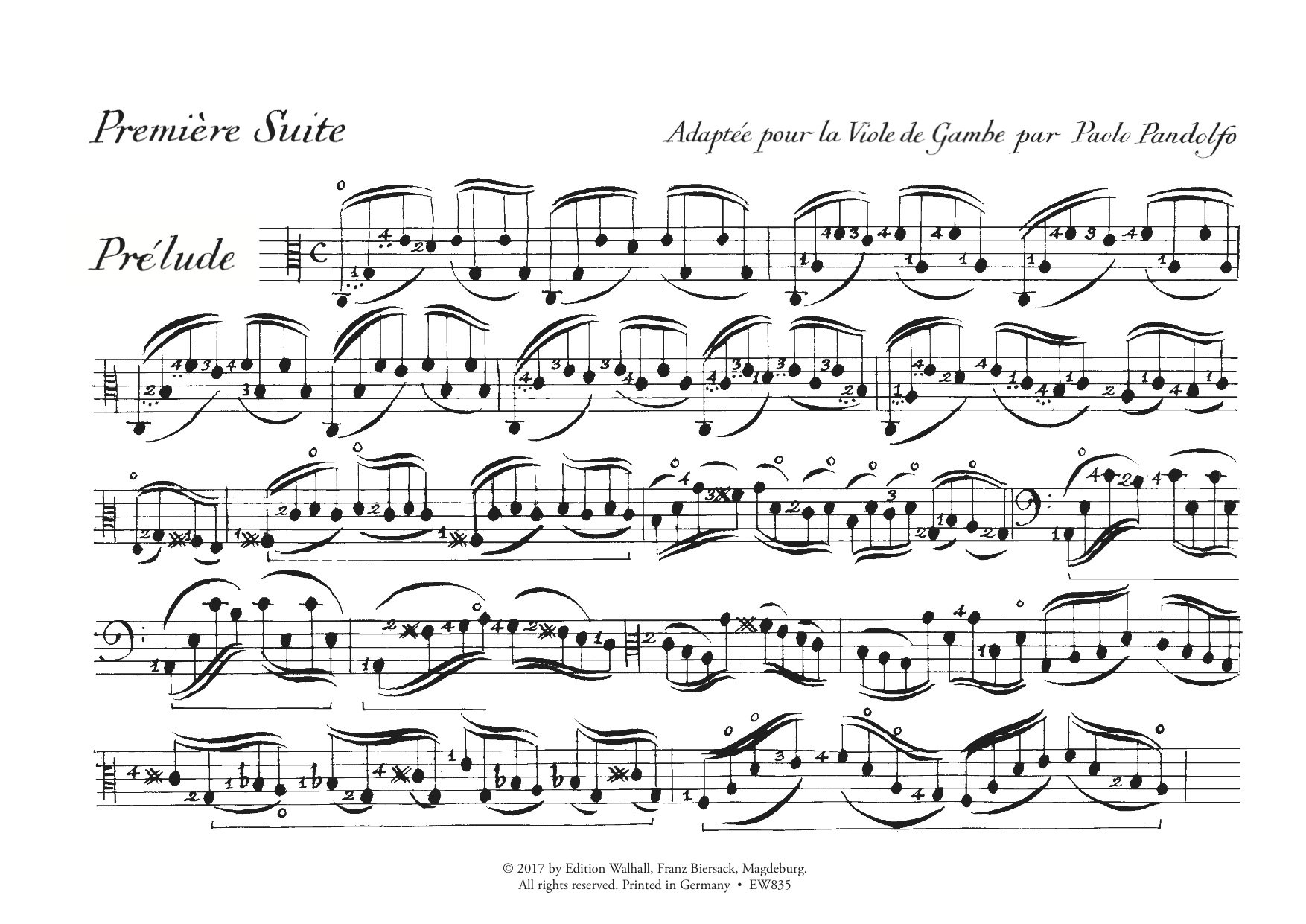 Sechs Suiten BWV 1007-1012 für Viola da Gamba (Partitur)