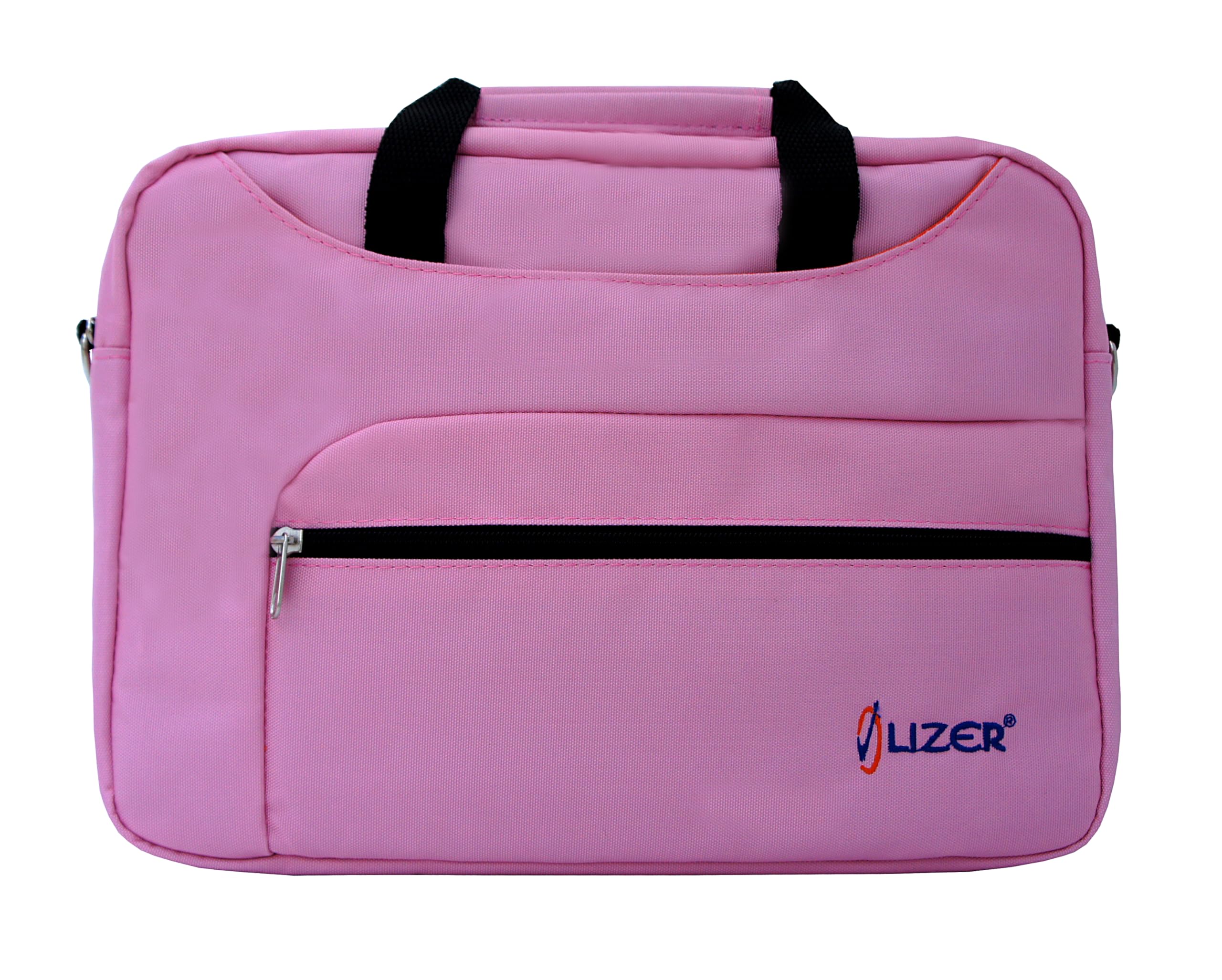 Lizer Laptop Bag, Laptop Sleeve Case 13 Inch, Messenger Shoulder Bag For Laptop or Tablet, Computer Bag, 11-13 Inch Laptop Tablet Compatible Case, Sleek, Durable & Water-Repellent Fabric (Pink)
