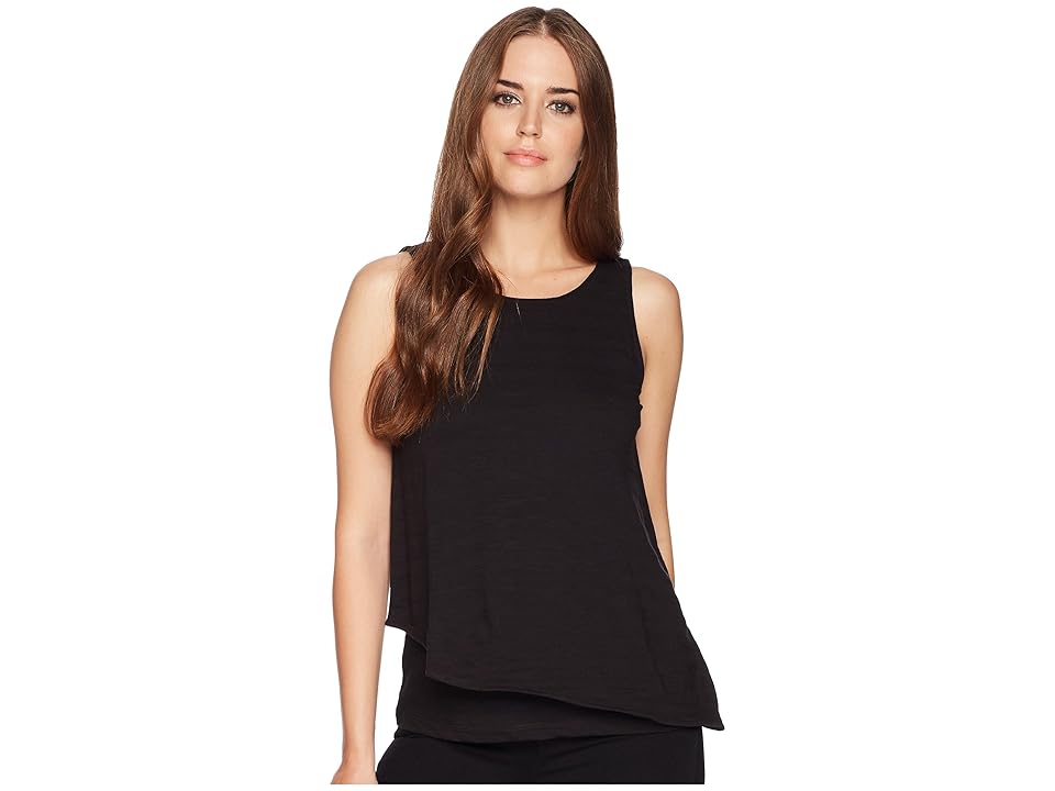 

Lilla P Double Layer Tank Top (Black) Women's Sleeveless