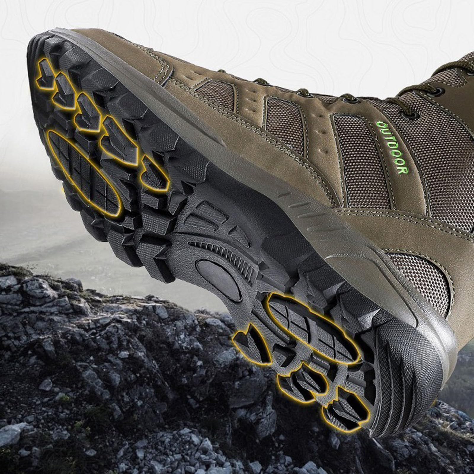 Generisch Tactical Stiefel Herren Warm, Taktischer Einsatzstiefel Herren Outdoor, Kampfstiefel Atmungsaktiv Wanderstiefel rutschfeste Militärstiefel Mit Dicke Sohle Für Männer