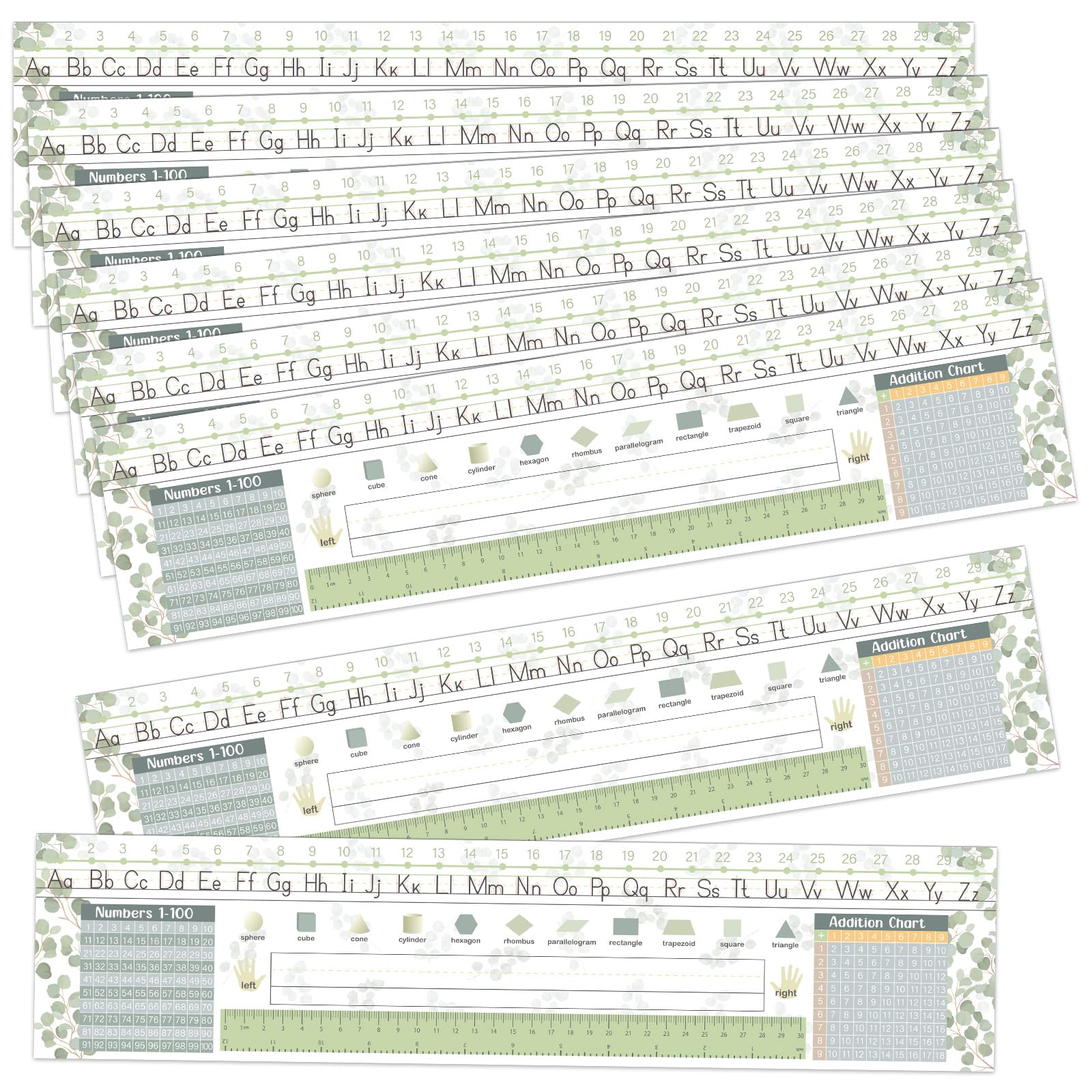 Snapklik.com : 36 Pcs Eucalyptus Desk Name Tags For Classroom 13 X 3 ...