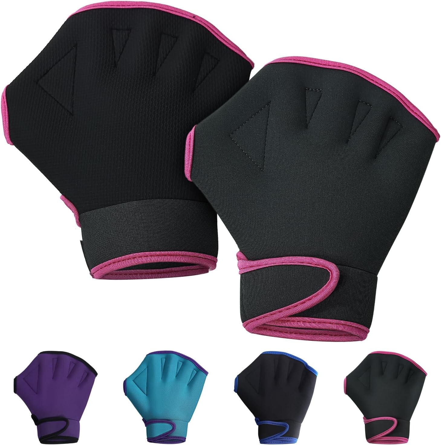 Swim Webbed Hand Paddles for Lap Swimming – Beginner Swim Aid for Pool Workouts, Webbed Water Gloves for Men and Women, Designed for Easy Swimming and Water Aerobics Support
