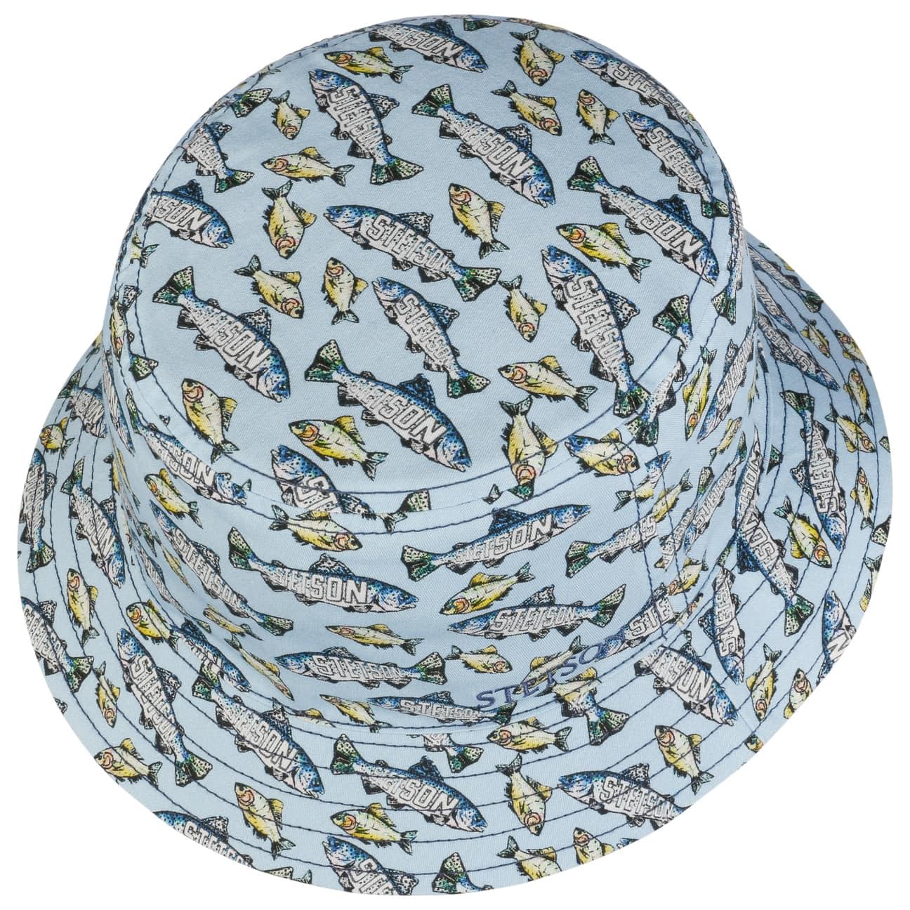 Stetson Allover Fish Bucket Wendehut Flexibel Stylisch UV-Schutz 40 Damen Herren Frühjahr Sommer