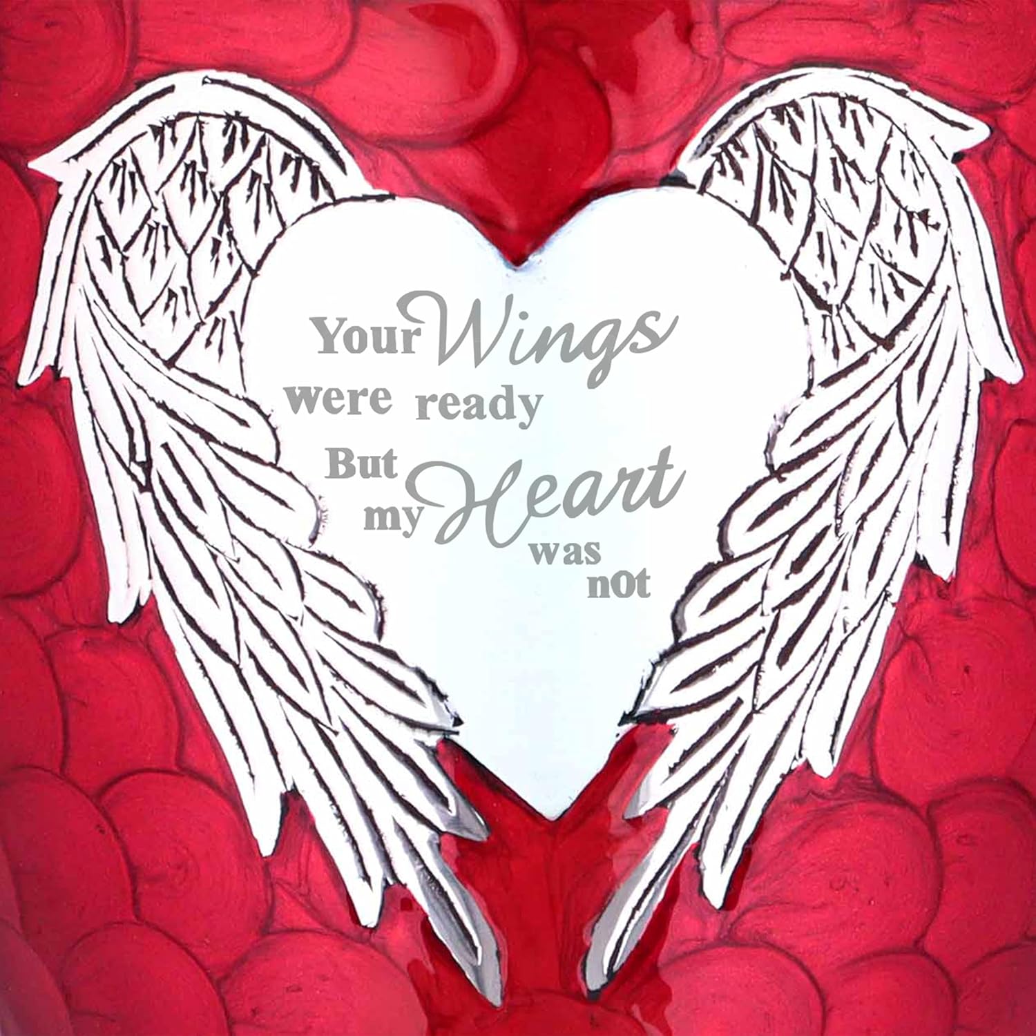 Red Large Urn for Ashes Adult Male - Cremation Urns for Human Ash Adult Man - Cremation Urn - Funeral/Burial Urns - Decorative and Keepsake ERN, Heart Earns, 220 Cubic Inches Volume