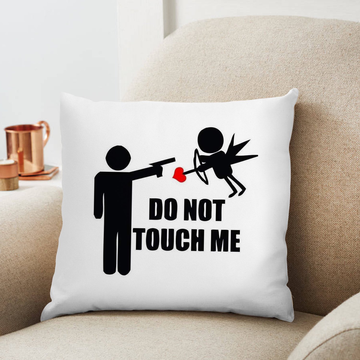 Do Not Touch Me Printed Cushion 12X12 Pillow Cover with Filler- Best Love Gift Idea-image-34