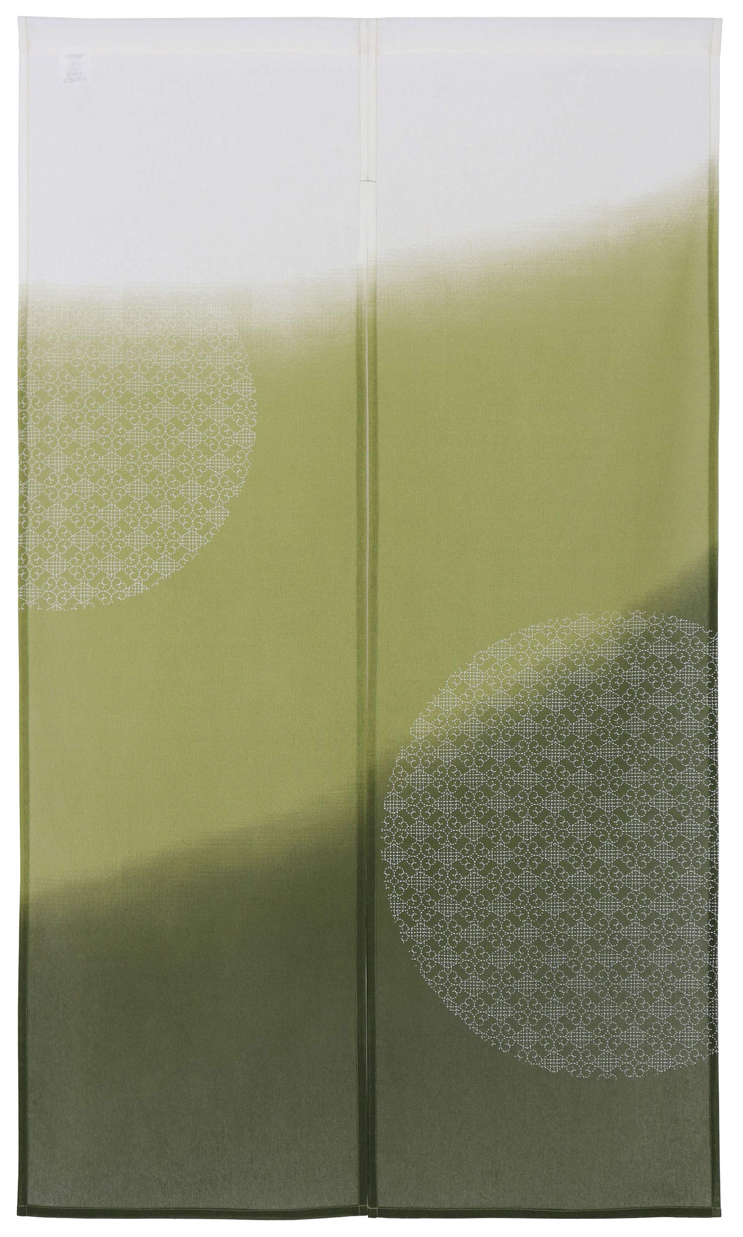 Amazon｜のれん ロング Sunnyday Fabric 抹茶色 幅85cm x 丈150cm