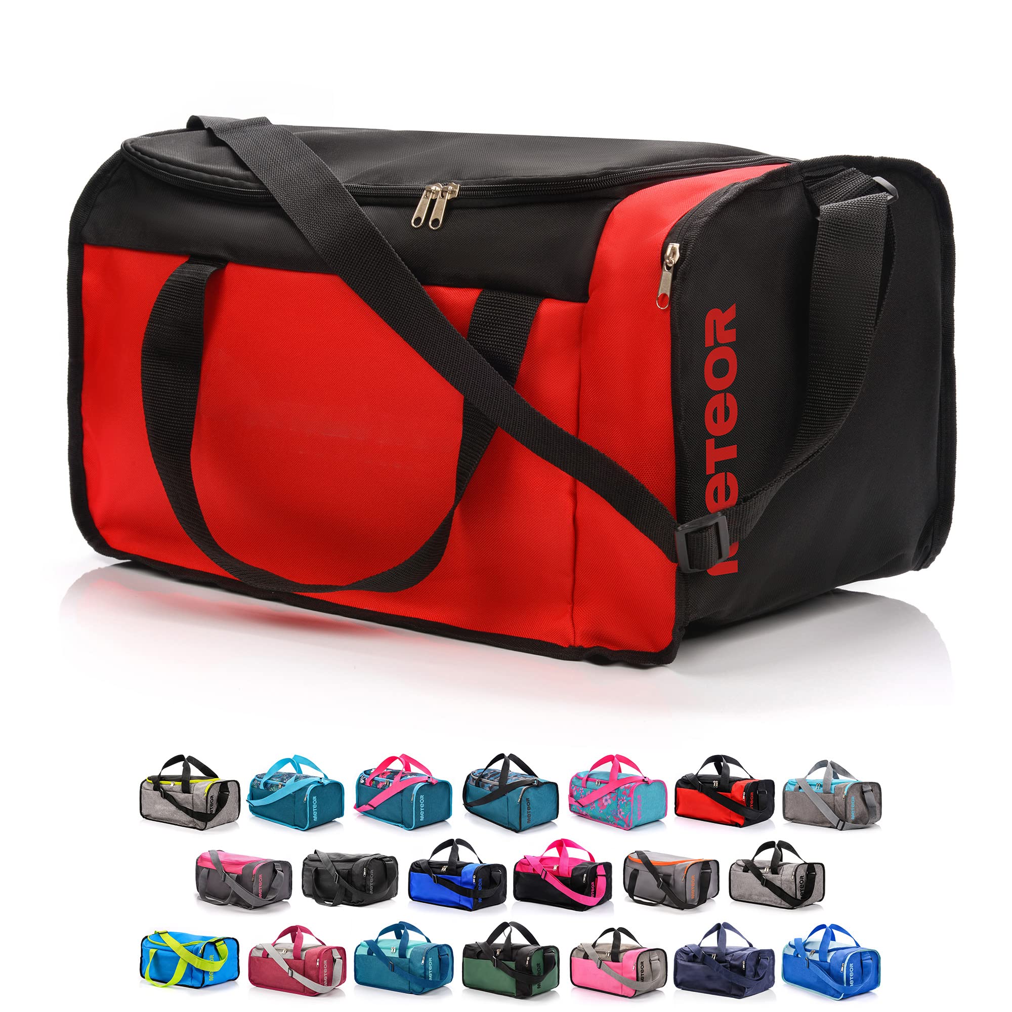 Sac de Sport 20 L / 40 L Grande capacité – Gym, Fitness, Piscine, Voyage – Poche latérale, Double Zip, bandoulière – Torbes Meteor Cabine Ryanair/EasyJet - 1
