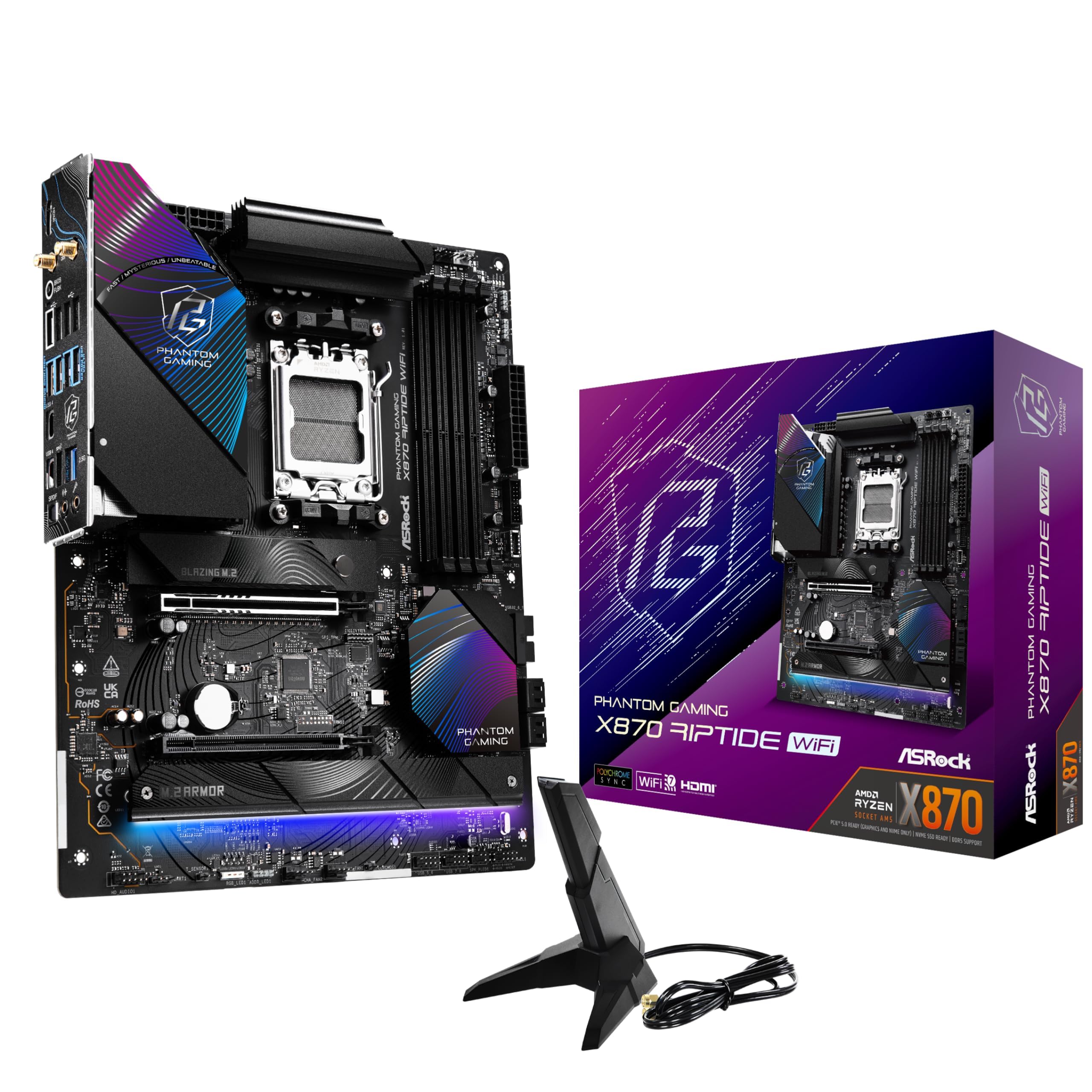 【使用期間1ヶ月未満】ASRock X870 Riptide Wi-Fi【中古】 Amazon | ASRock マザーボード X870 Riptide WiFi AMD Ryzen