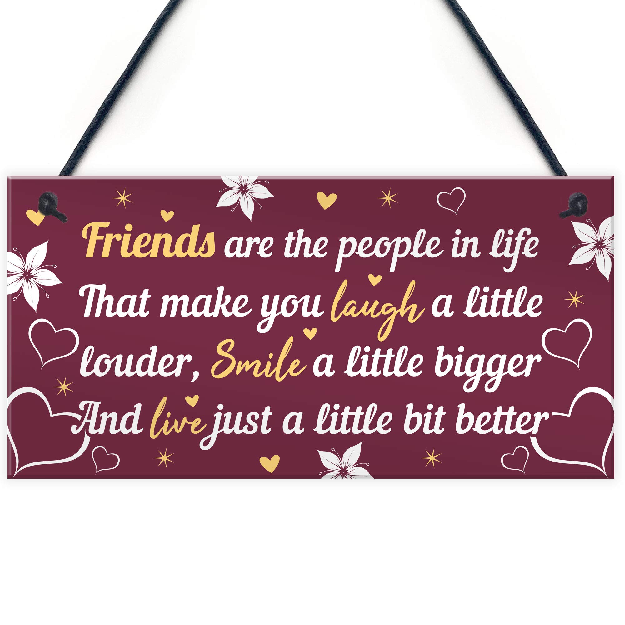 Red Ocean BEST FRIEND PLAQUE Thank You Gifts For Her Birthday Gifts For Her Him Keepsake Plaque