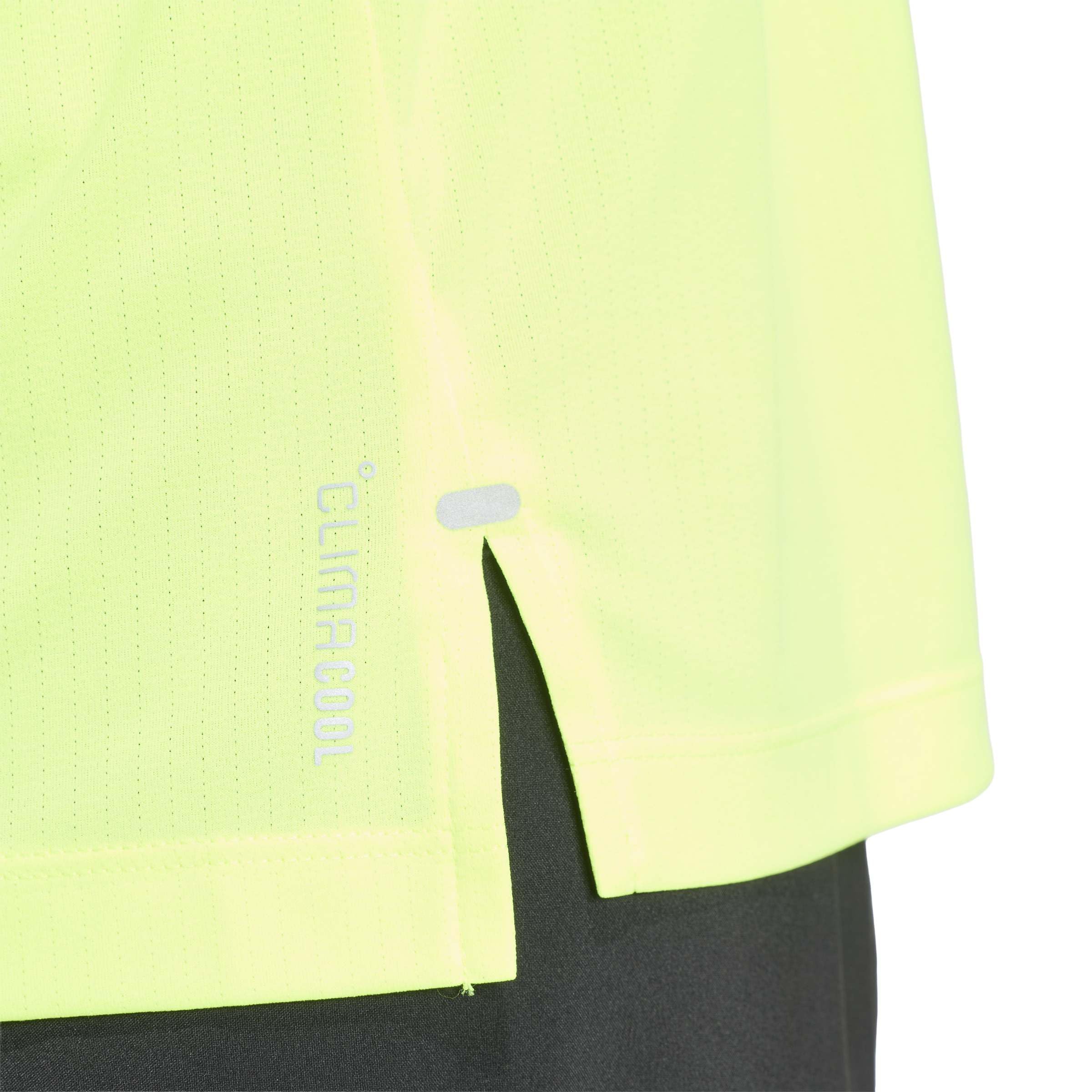 adidas Uomo Adi365 Running Iconic Long Sleeve Shirt, Solar Yellow/Reflective Silver, S