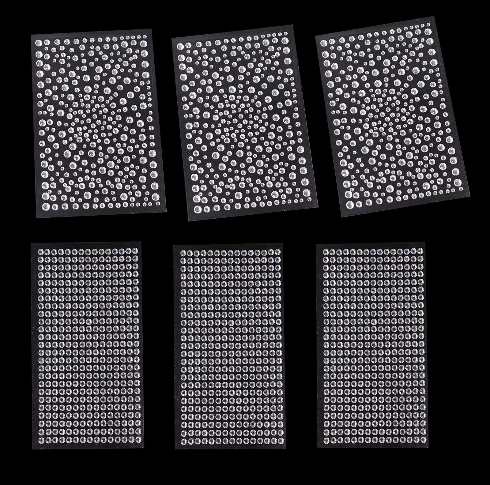 Photo 1 of 3 PACK 
XIAOXGMALL 2100 Pcs Clear Rhinestones Stickers Self Adhesive Bling Gems Jewels Stickers for DIY Craft and Art Project