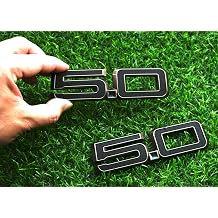 Pair Set 5.0 Emblem Door Side 3D Badge Compatible with 2024-2025 Mustang GT Dark Horse PR3Z-16228-D 5.0-Bronze