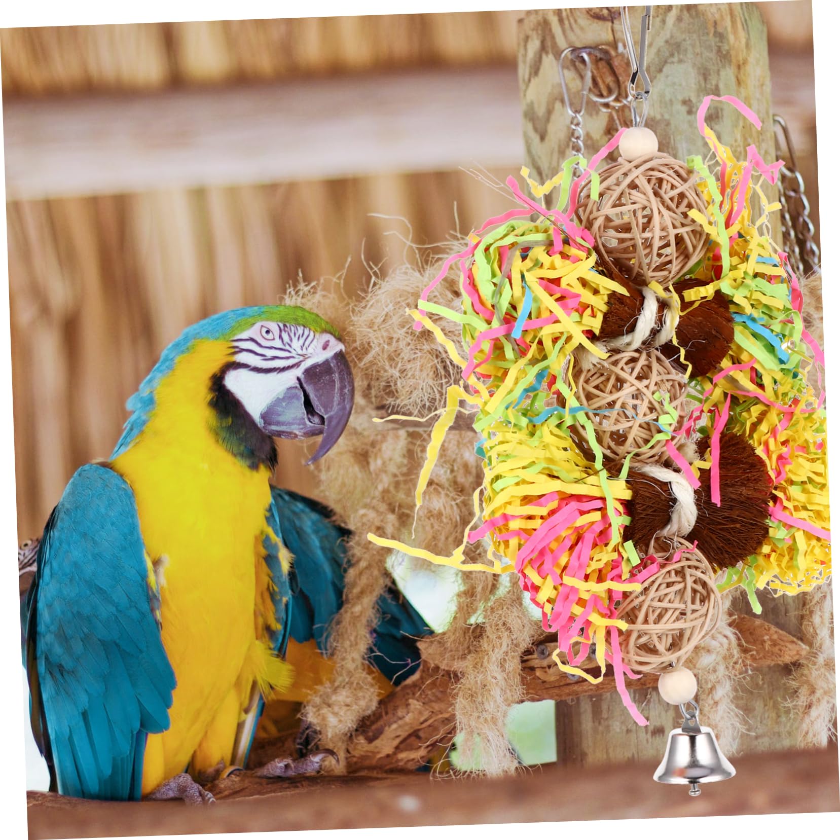 Toddmomy 9piezas Juguetes para Aves y Juguetes Colgantes para Jaulas para Entrenamiento y Entretenimiento De