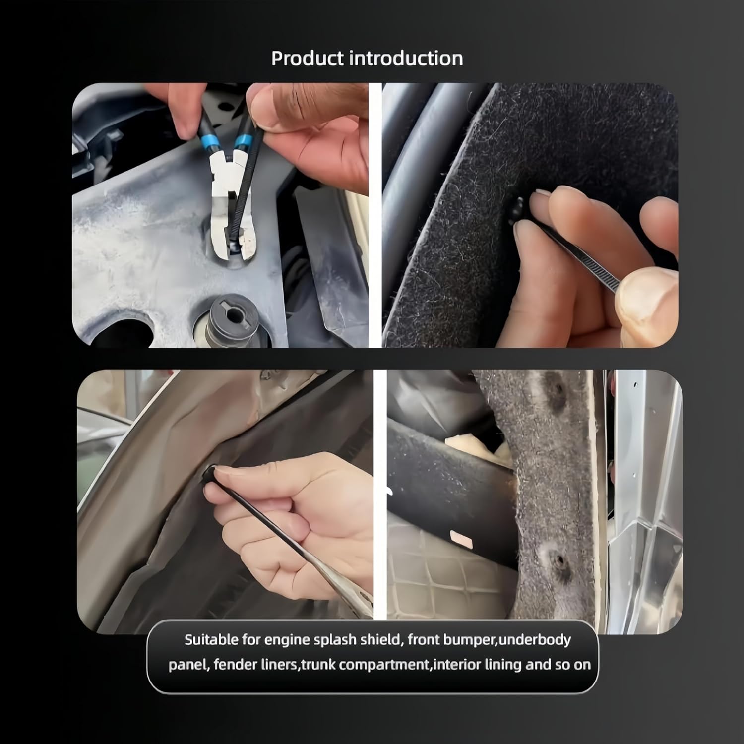 150PCS Nylon Universal Cable Tie Buckle, Heavy Duty Self-Locking Zip Ties, UV-Resistant Plastic Fasteners for Car Repair, Wire Bundling, Home&Garage Cable Management (150pcsBlack Simple Packaging)