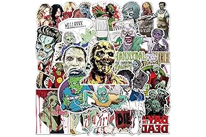 Zombie Stickers: 50 Pcs Waterproof Array of Designs for Your Belongings