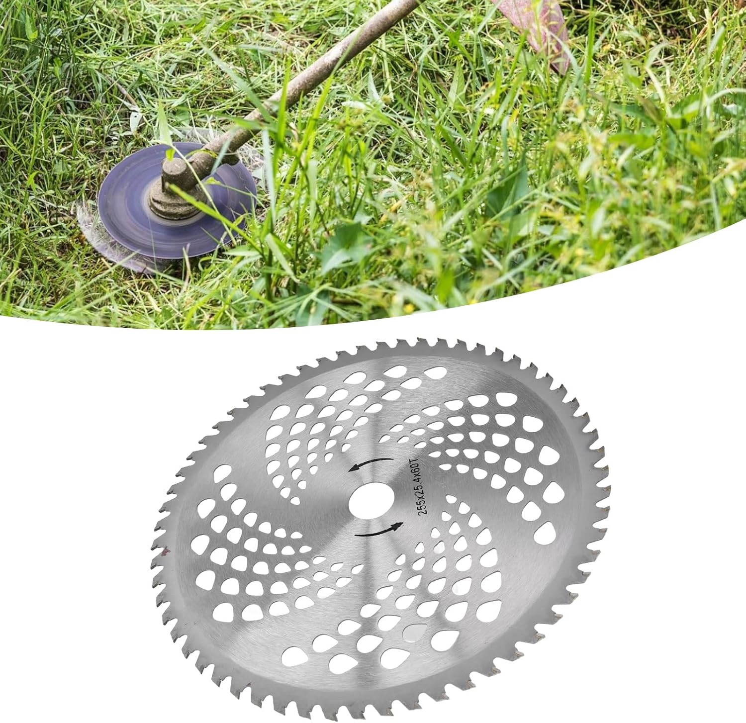 review Fybida Lawn Mower Cutting Disc, 25.4mm Aperture 1.4mm Thickness 255mm Outer Diameter High Speed Steel Brush Cutter Saw Blade for Grass