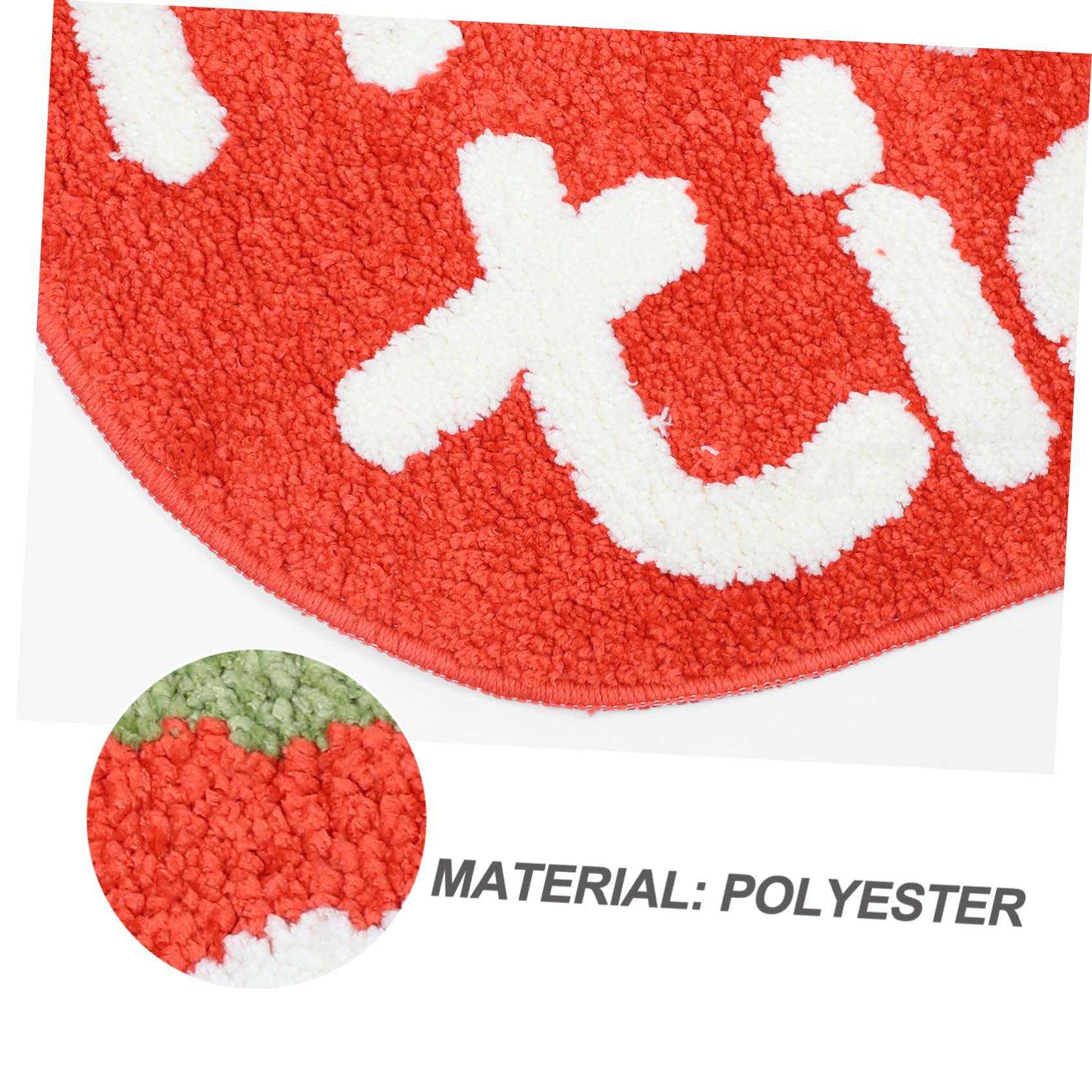 OFFSCH 1Pc Cartoon Apple Shaped Slip Home Floor Mat Rug for Indoor Entrance Non Slip Mat for Kitchen and Living and Functional Design