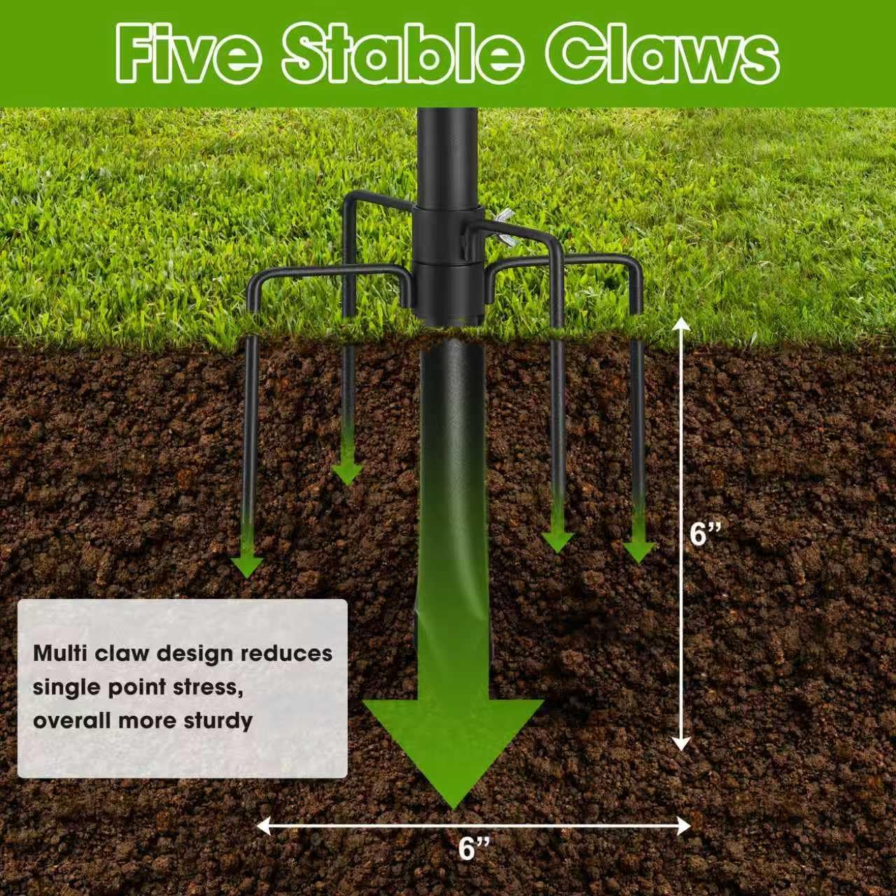 Bird House Pole for Outdoor, 90 Inch Heavy Duty Bird Feeder Pole with 5-Prong Base,1 Inch Diameter Bird Feeder Stand for Yard Garden Patio Watching (Without Bird House)