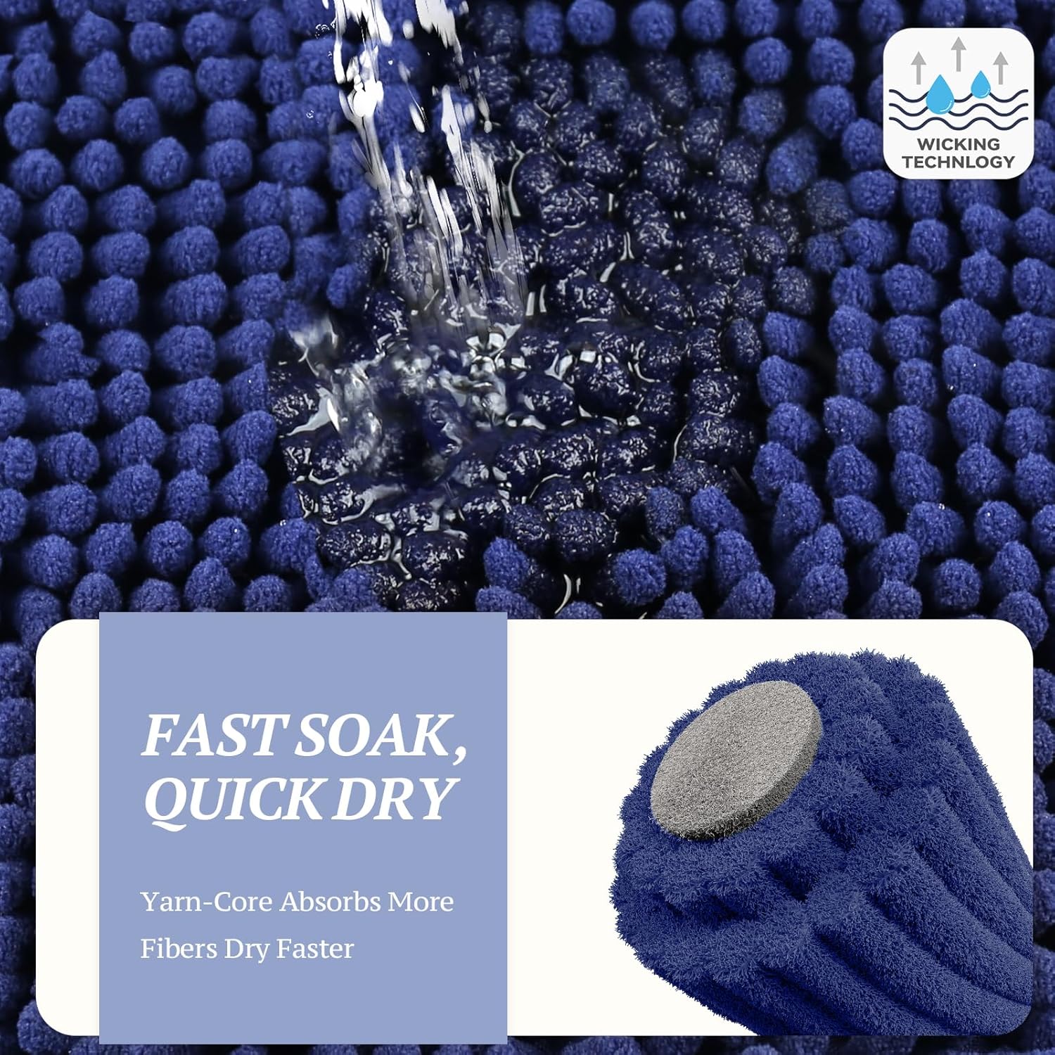 VIVAGLORY Cat Litter Mat + Dog Door Mat, Muddy Litterbox Rug for Indoor & Floor, Mat for Muddy Paw Door Indoor Floor Entryway