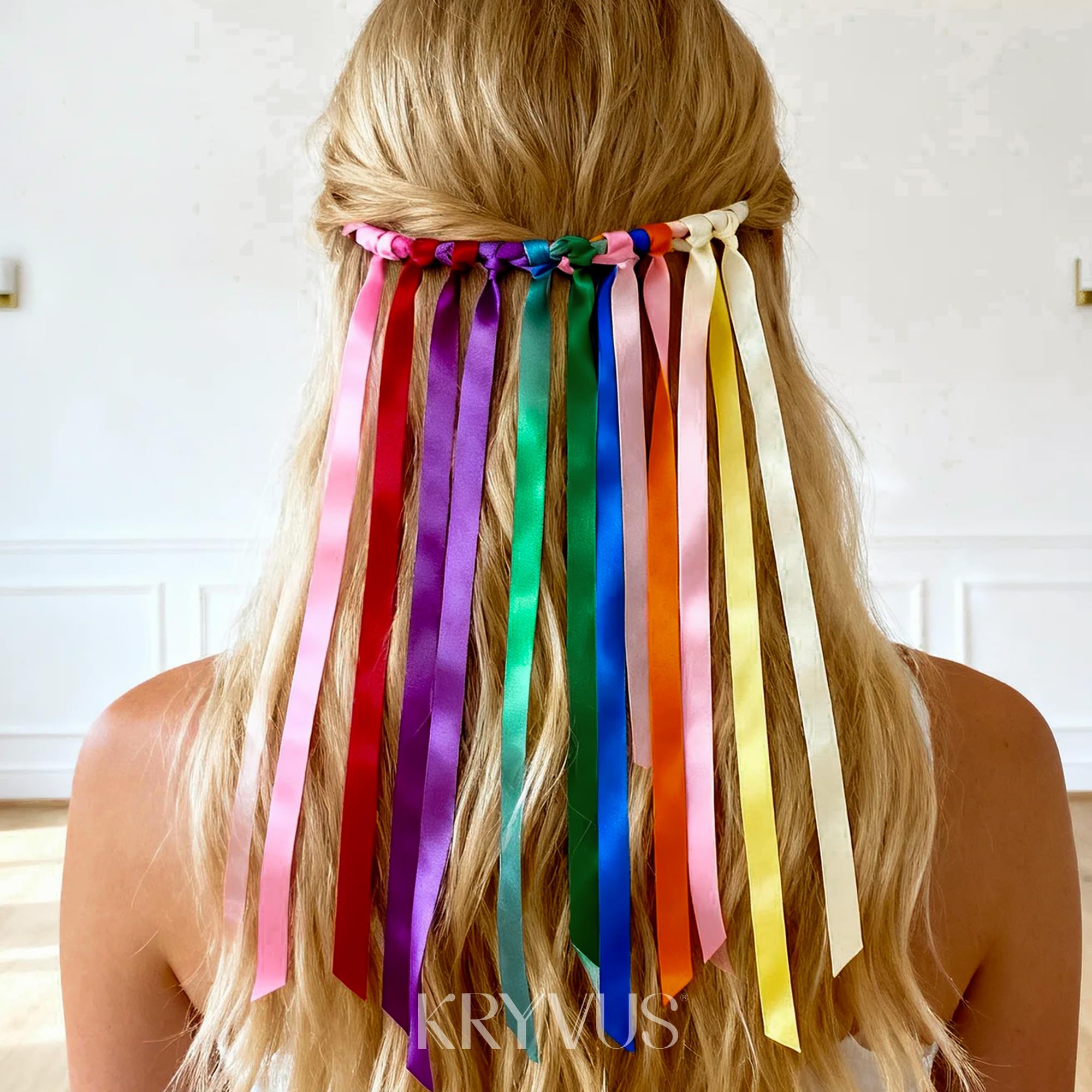 Rainbow Satin Ribbon Set, 10 Colors, 3/8 Inch x 6 Yard Each, 60 Yards Total, Double Faced Colorful Ribbon for Crafts, Gift Wrapping, Hair Bows, Wedding and Party Decorations, DIY Projects