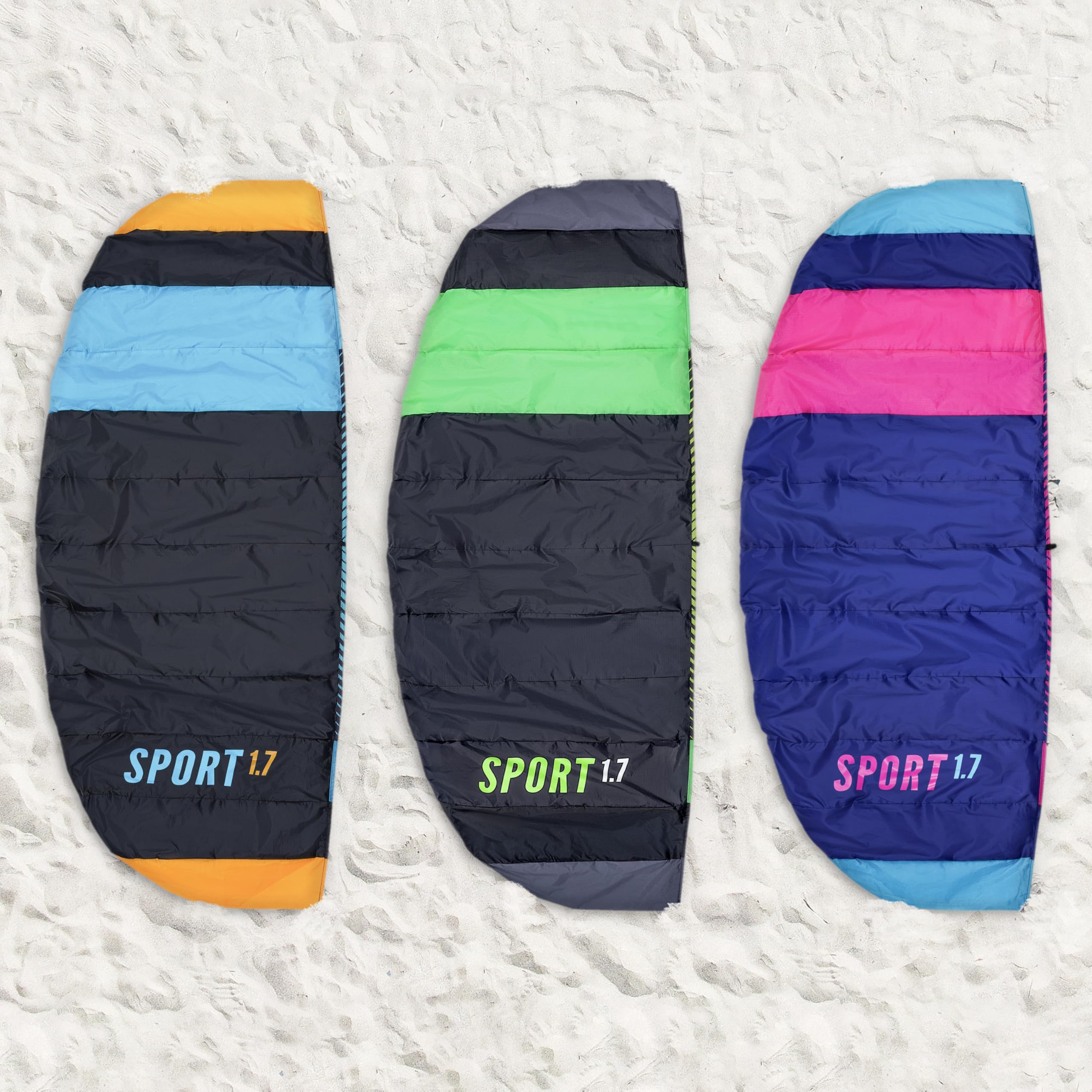 Wolkenstürmer Paraflex Sport 1.7 Kite, Azul - Alfombra de dirección con líneas Resistentes a la Rotura