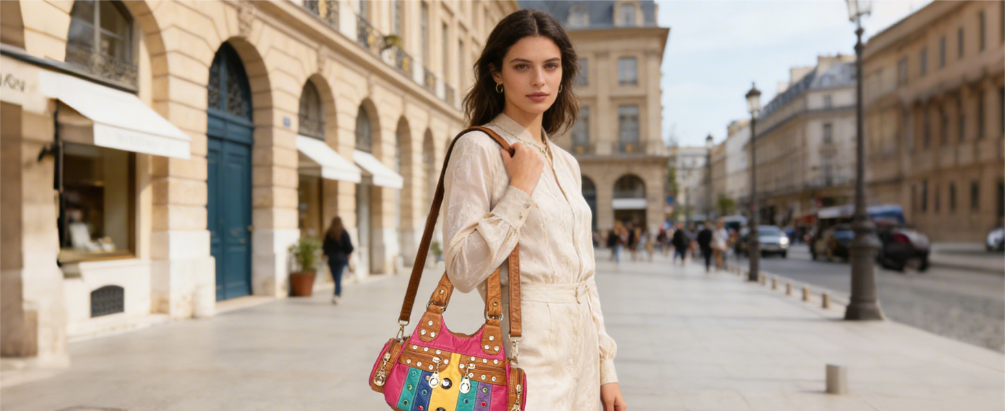 Bolso tote de moda para mujer en cuero sintético PU miniatura 7