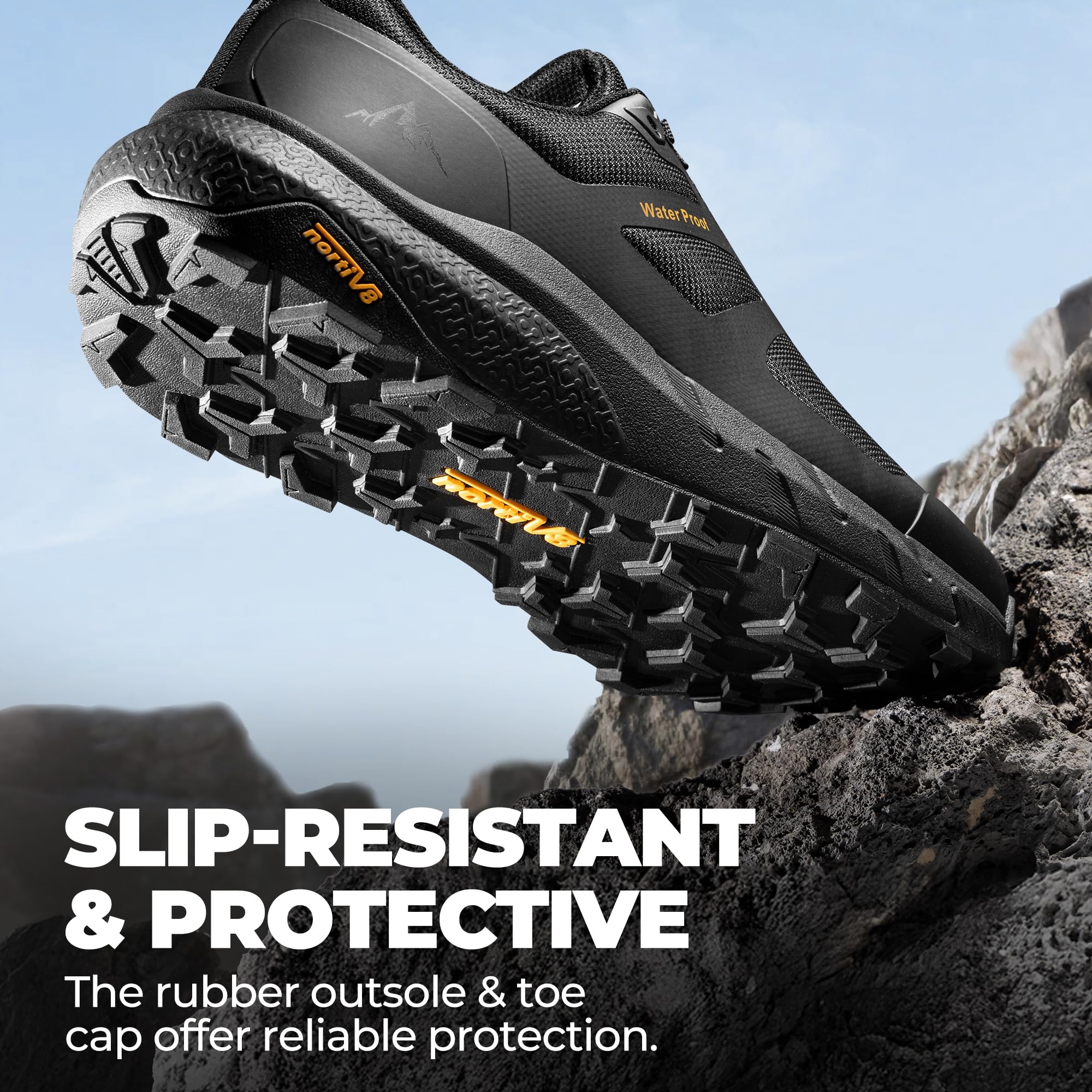 NORTIV 8 Zapatos Trekking Hombres Impermeables Antidelizantes Botas Montaña