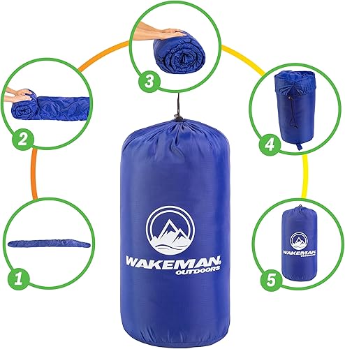 Miniatura 4 de Wakeman Sleeping-Bags - Saco de dormir de momia  Saco de dormir resistente al agua para adultos para clima frío clasificado a 10 F  Capucha