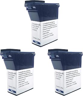 Pitney Bowes DM50 DM55 DM60 K700 Compatible Franking Ink Cartridge Blue - 3 Pack
