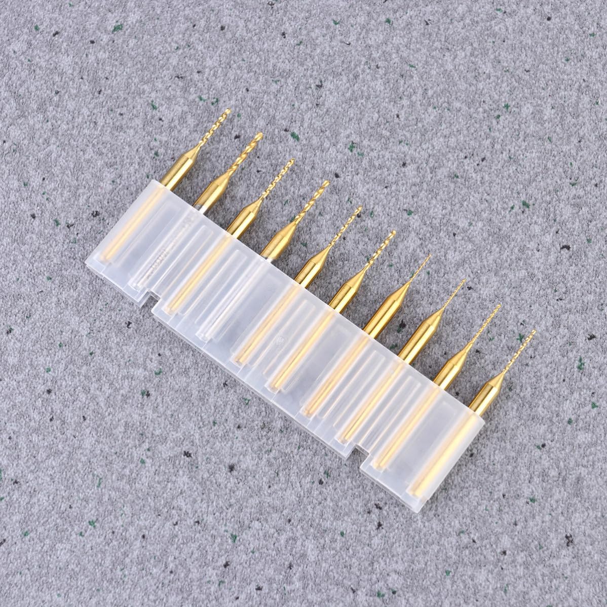 10pcs Titanium Coated Drill Bits CNC End Mill Tool with High Wear Resistance and Long Tool Life Tungsten Steel Engraving Cutter for Copper and Stainless Steel Processing