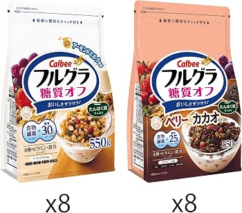 Amazon.co.jp: [フルグラ]カルビー フルグラ 糖質オフ 2種アソート 計3