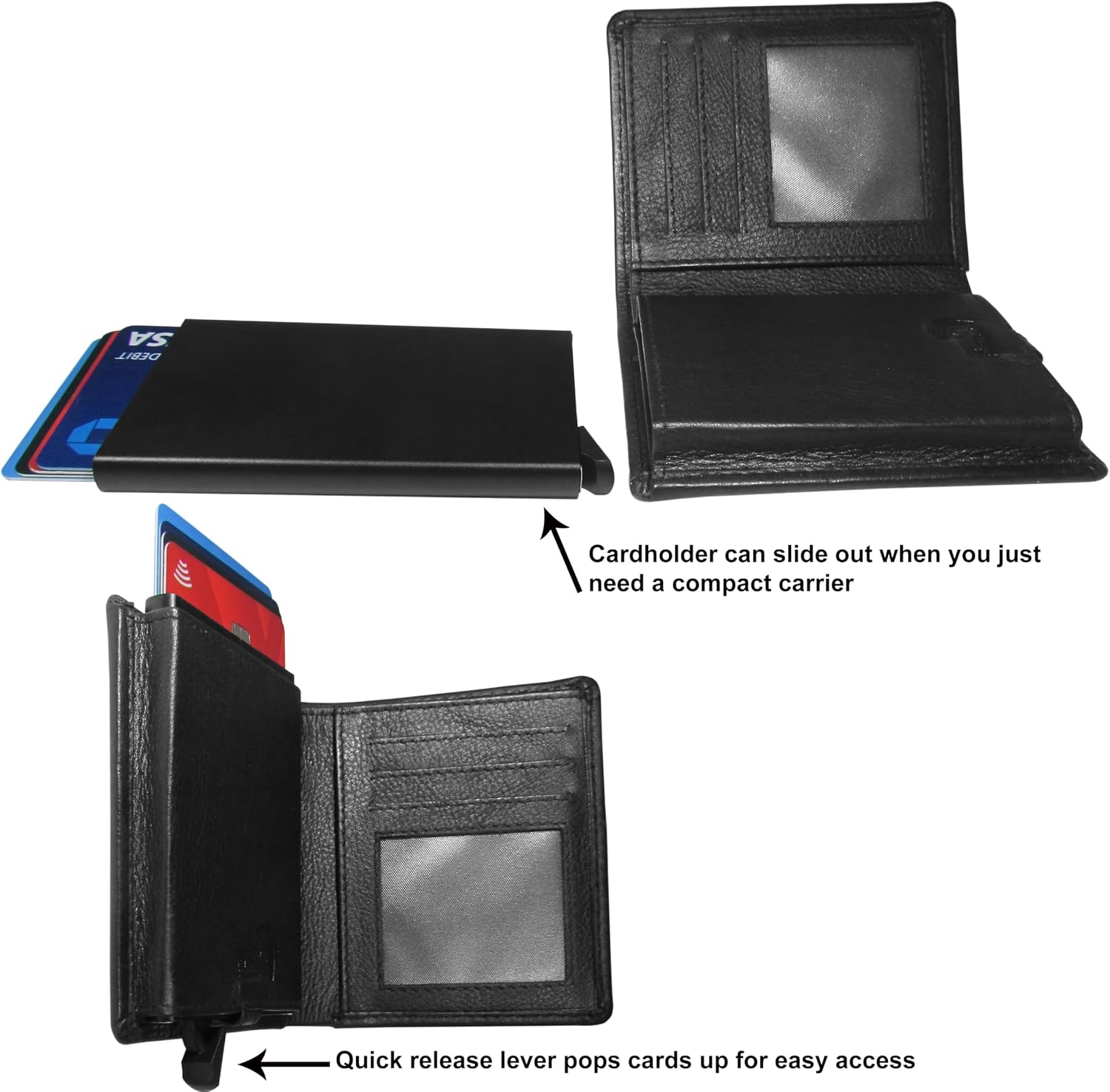 Siskiyou NFL Unisex Leather Rfid Pop-up Wallet