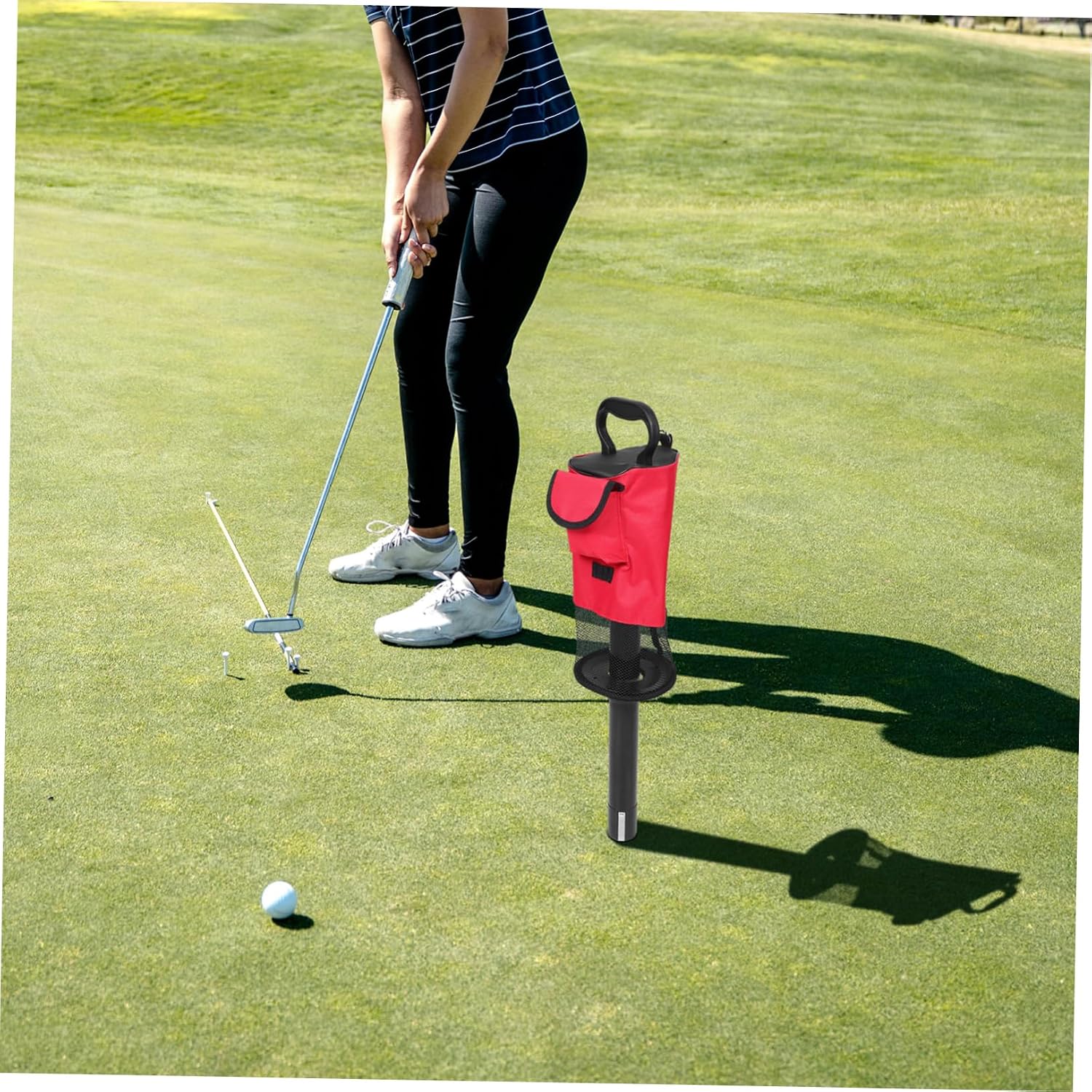 Golf Ball Picker Upper Tool Efficient Golf Retriever Tube for Collection for Courses and Practice Ranges Convenient Storage with Easy Assembly Red