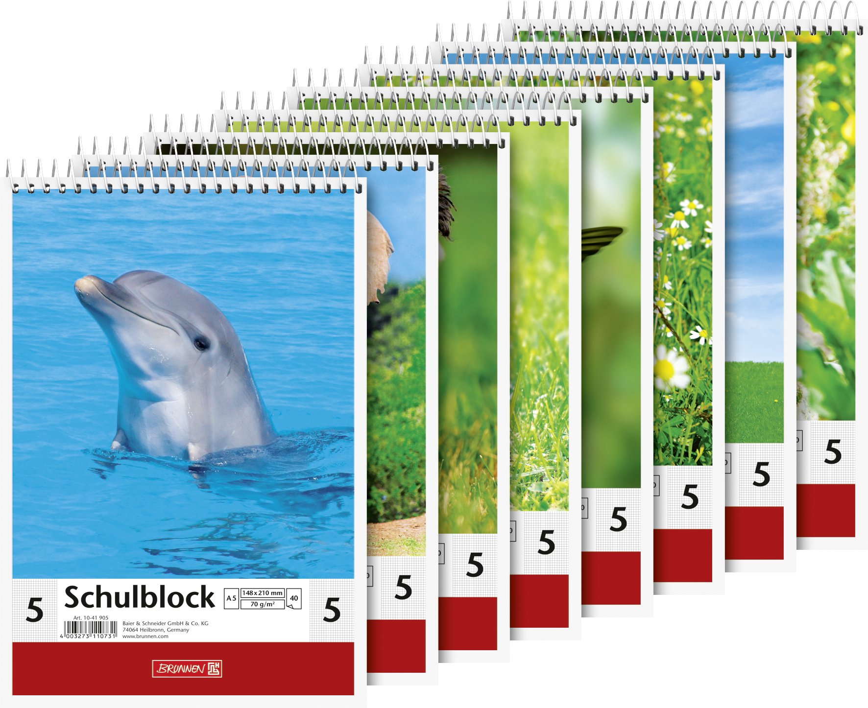 BRUNNEN1041905 Pad Ruling Style 5 (A5, 40 Sheets, 5 mm Squared)