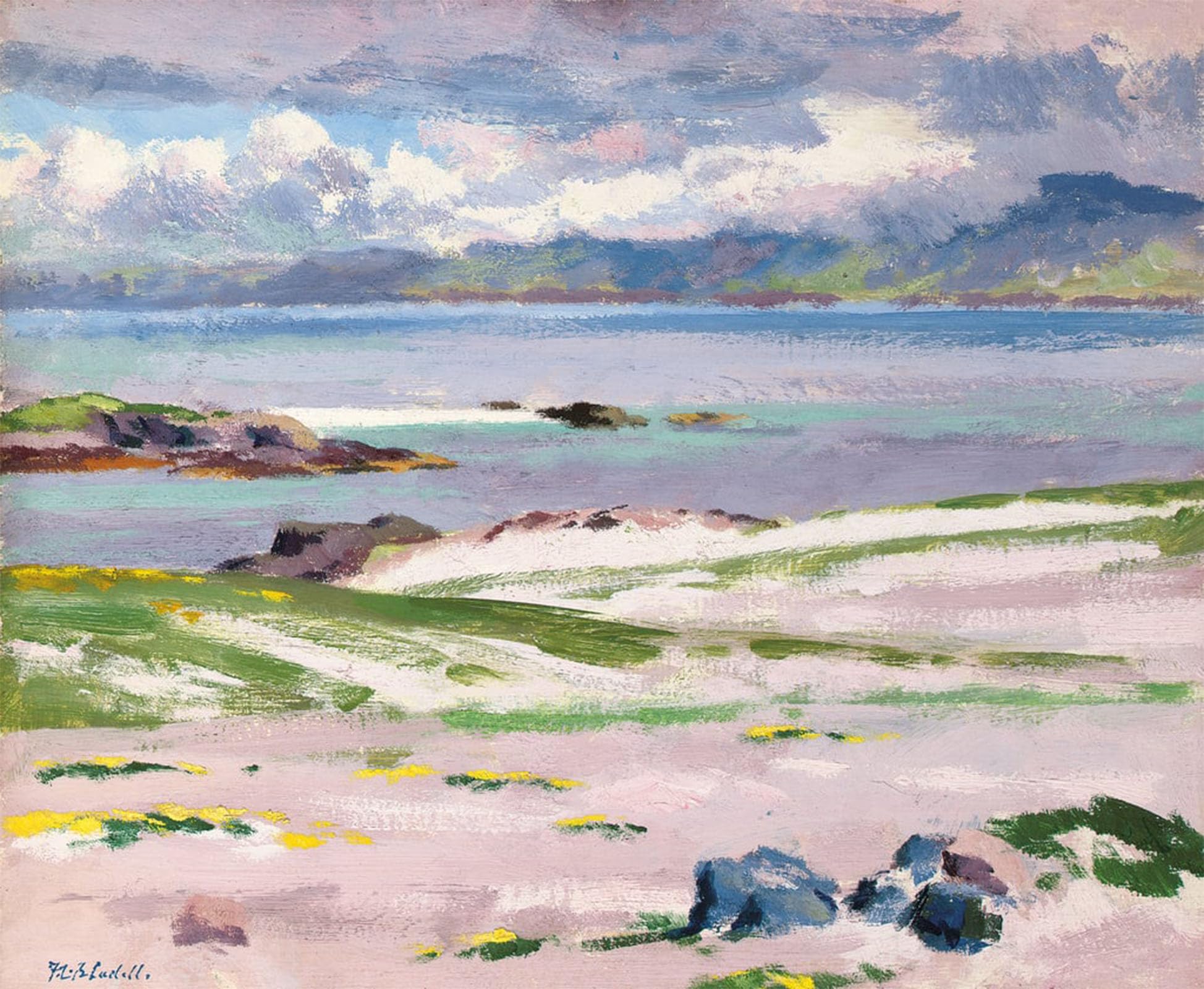 POSTERIIk Vintage Print Pop Art Landscape Artwork Towards Mull From Choc Ard Anraidh by Campbell Boileau Cadell Art Prints for Office Home Decor 60x90cm
