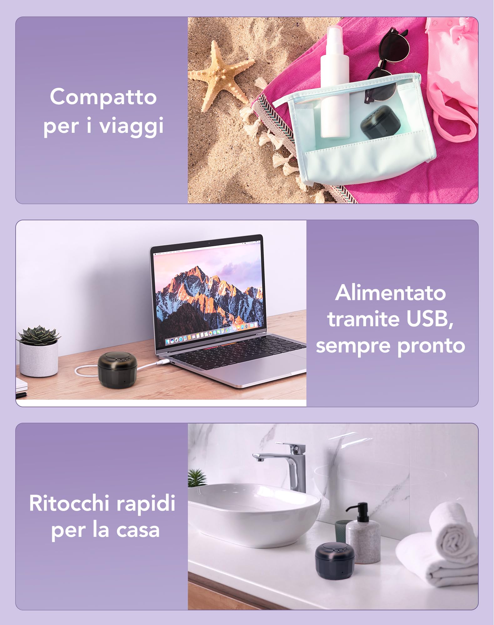 mini Cera per peli del naso, Nose Wax Kit per Uomini e Donne, Epilatore portatile per peli del naso Set per ceretta con mini macchina per ceretta, Riscaldamento rapido USB