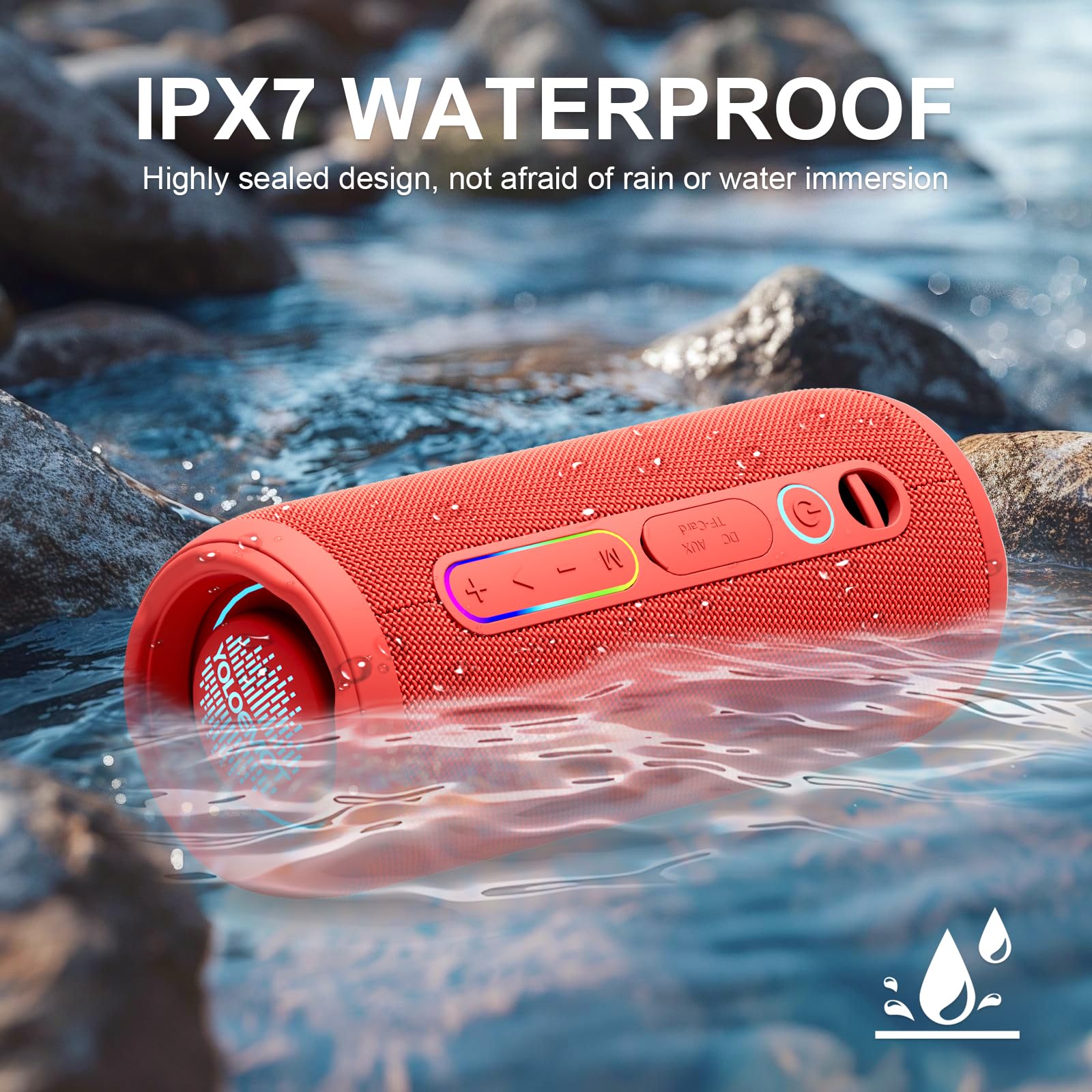 Altoparlante Bluetooth portatile T13, rosso