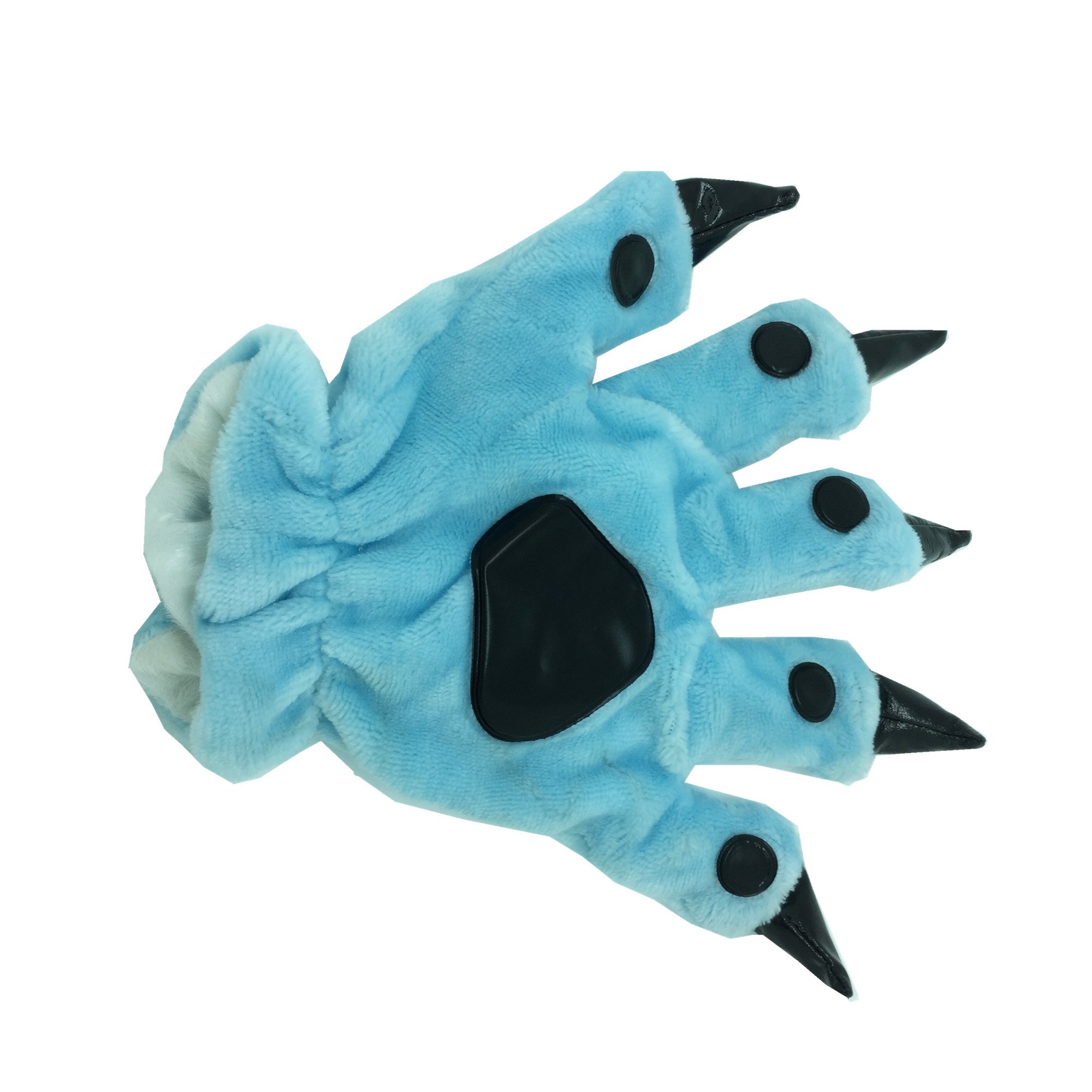 FUNCOS Animal Paw Calw Plush Funny Halloween Costume Hand Gloves Light Blue S