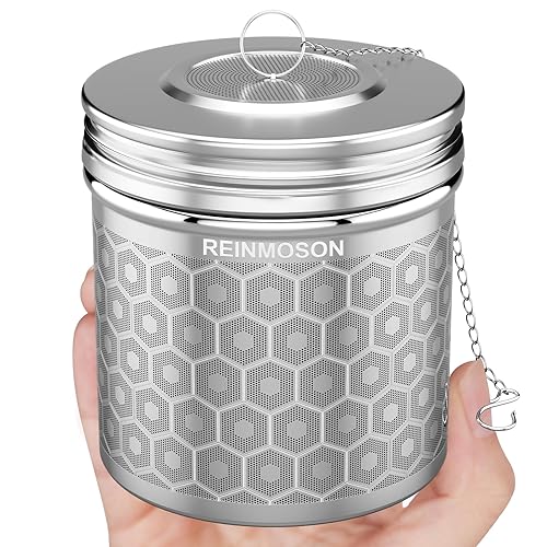 Reinmoson Extra Large Tea Infuser for Loose Tea & Spice Infuser for Cooking, Extra Fine Mesh Tea Strainers, 304 Stainless Steel Steeper for Black Tea, Rooibos, etc - Extra Large - 1 Pack